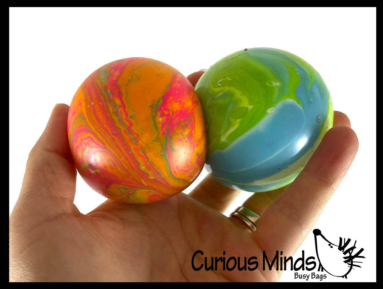 Marble Swirl Soft Doh Filled Stretch Ball - Ultra Squishy