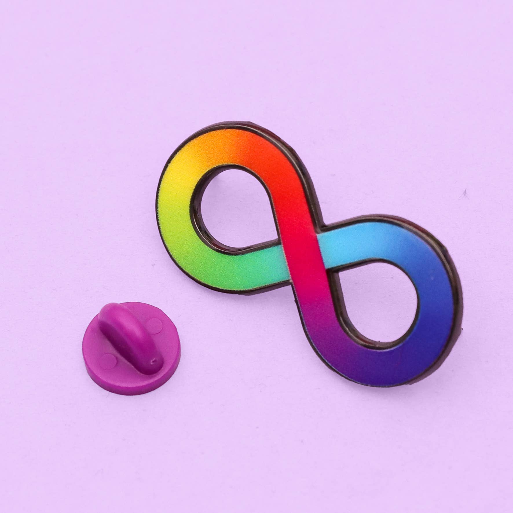 Rainbow Infinity Neurodivergent Enamel Pin