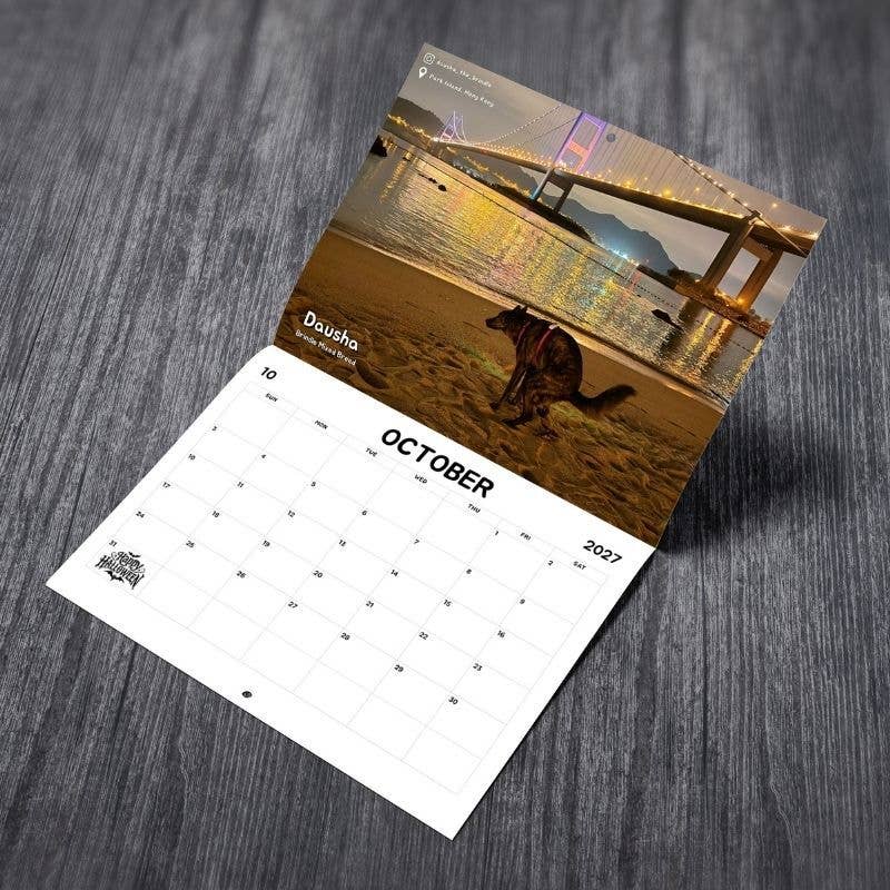Dogs Pooping in Beautiful Places™ 2027 Calendar - Gag Gift