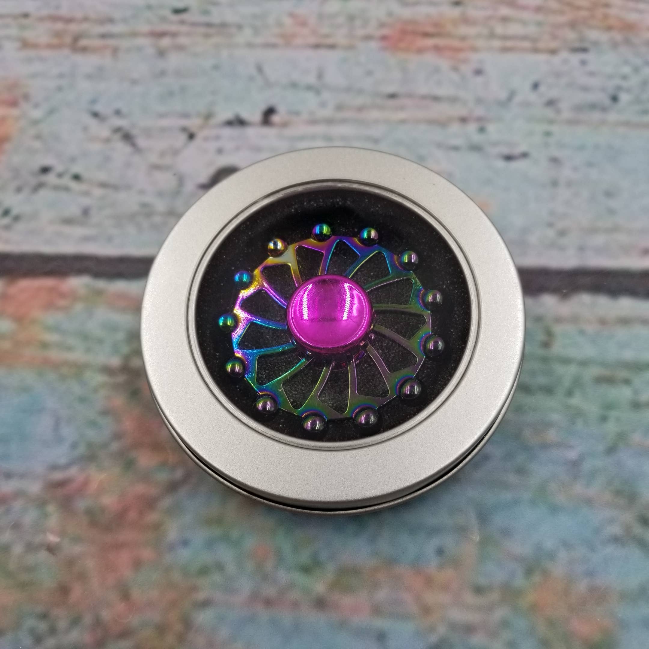 Metal Fingertip Gyro Decompression Fidget Toy With Box