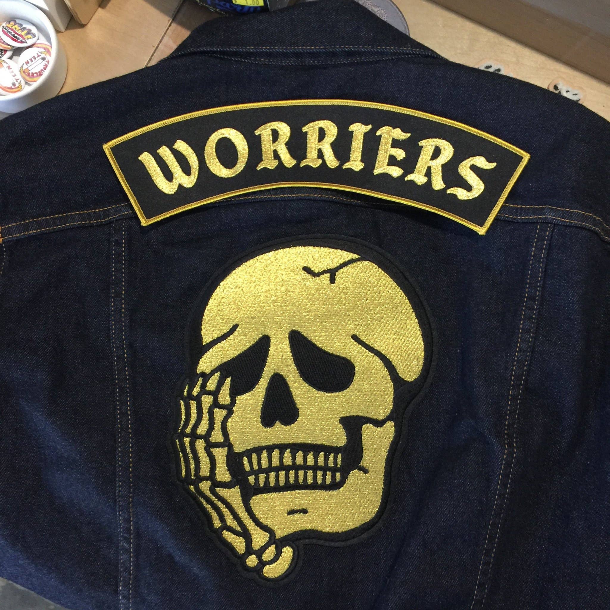 Worriers Anxiety Club - Back Patches: Rocker / Skull Set - Gold
