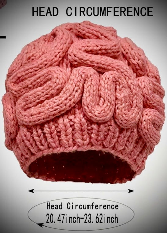 Pink Brain Hat