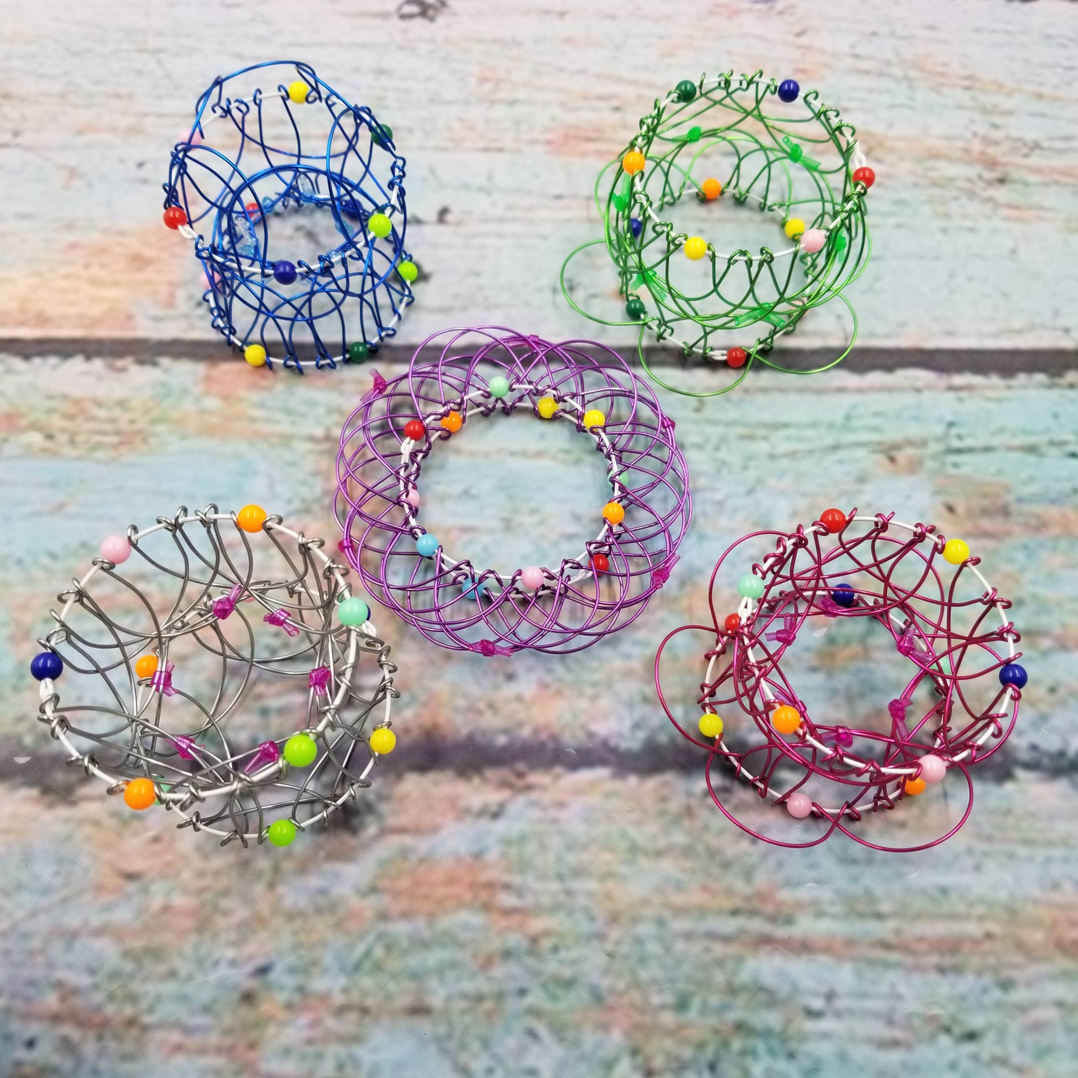 Fidget Toy Decompression Flower Basket Anti-stress Toys: Silver