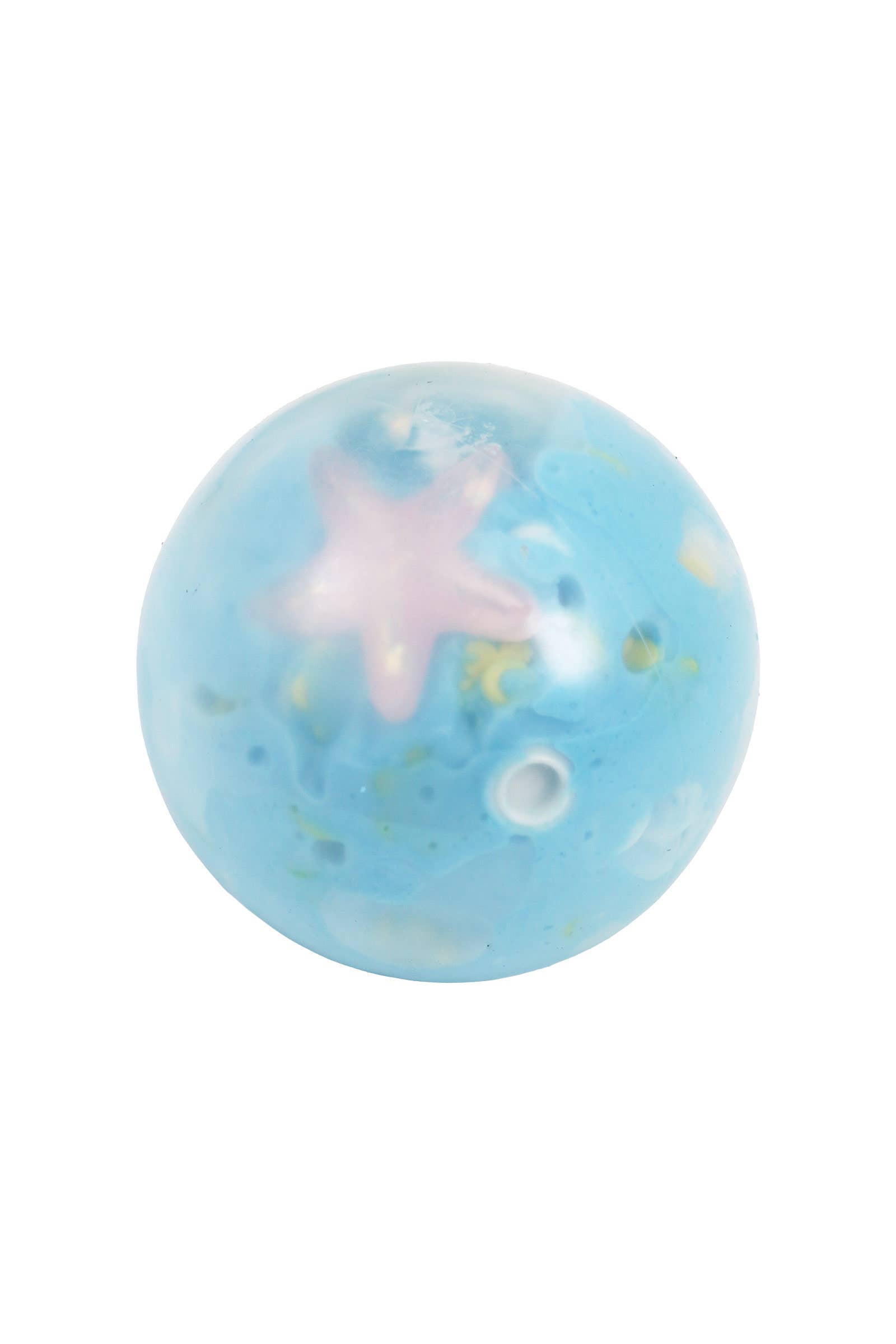 Coastal Block Bead Soft Crunchy Clay Filled TPR Squishy Ball: ASSORTED / ONE SIZE