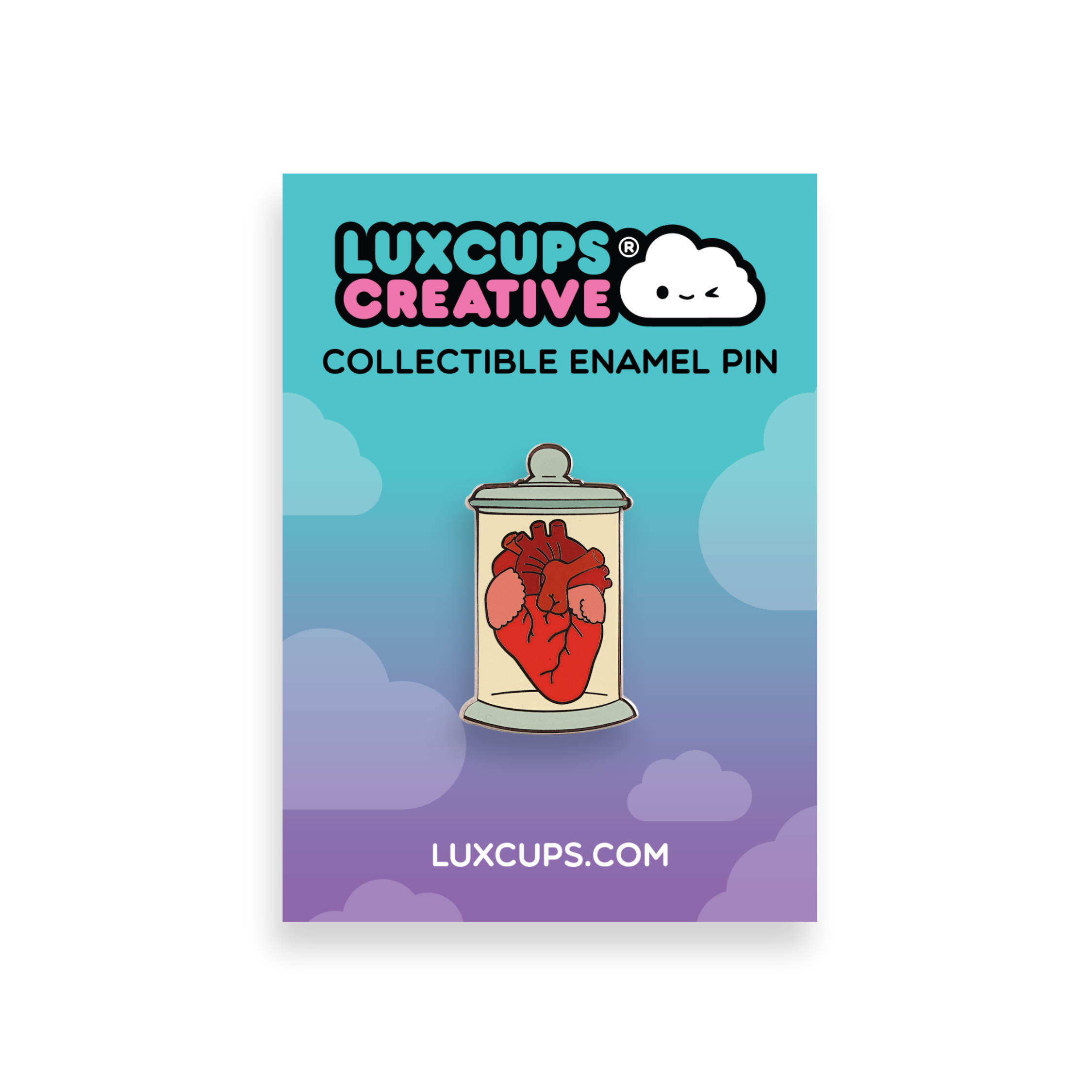 Heart Jar Hard Enamel Pin