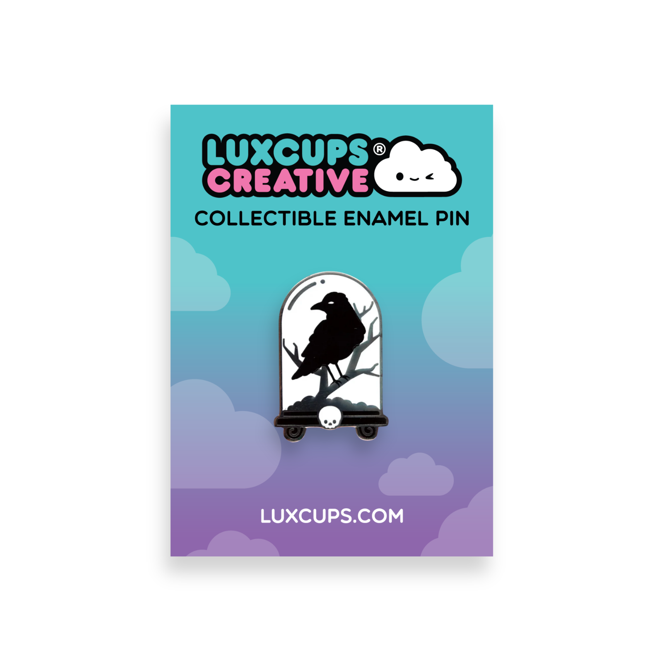 Raven Cloche Hard Enamel Pin