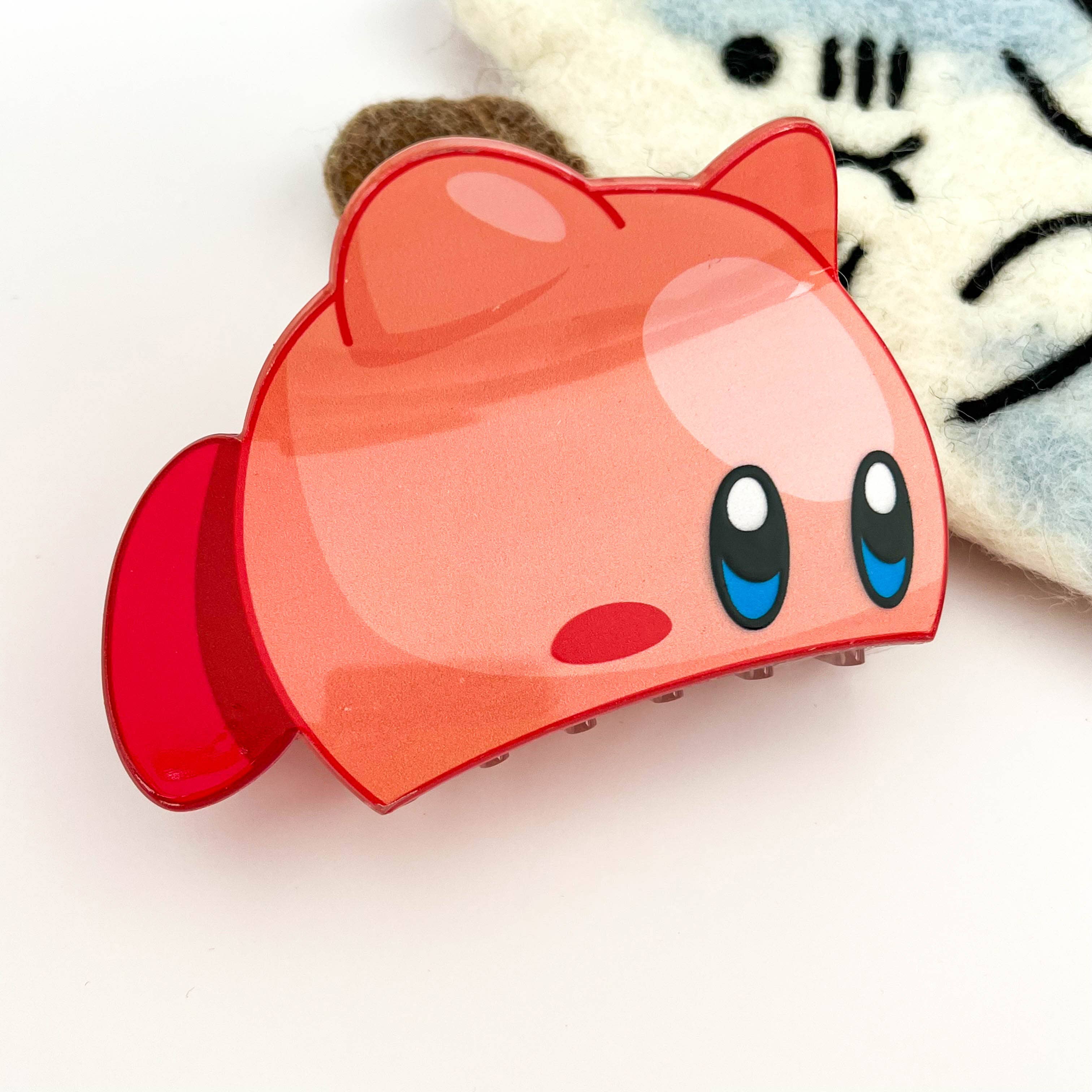 Cute Cartoon Monster Cat Acetate Hair Claw Clip: Pink