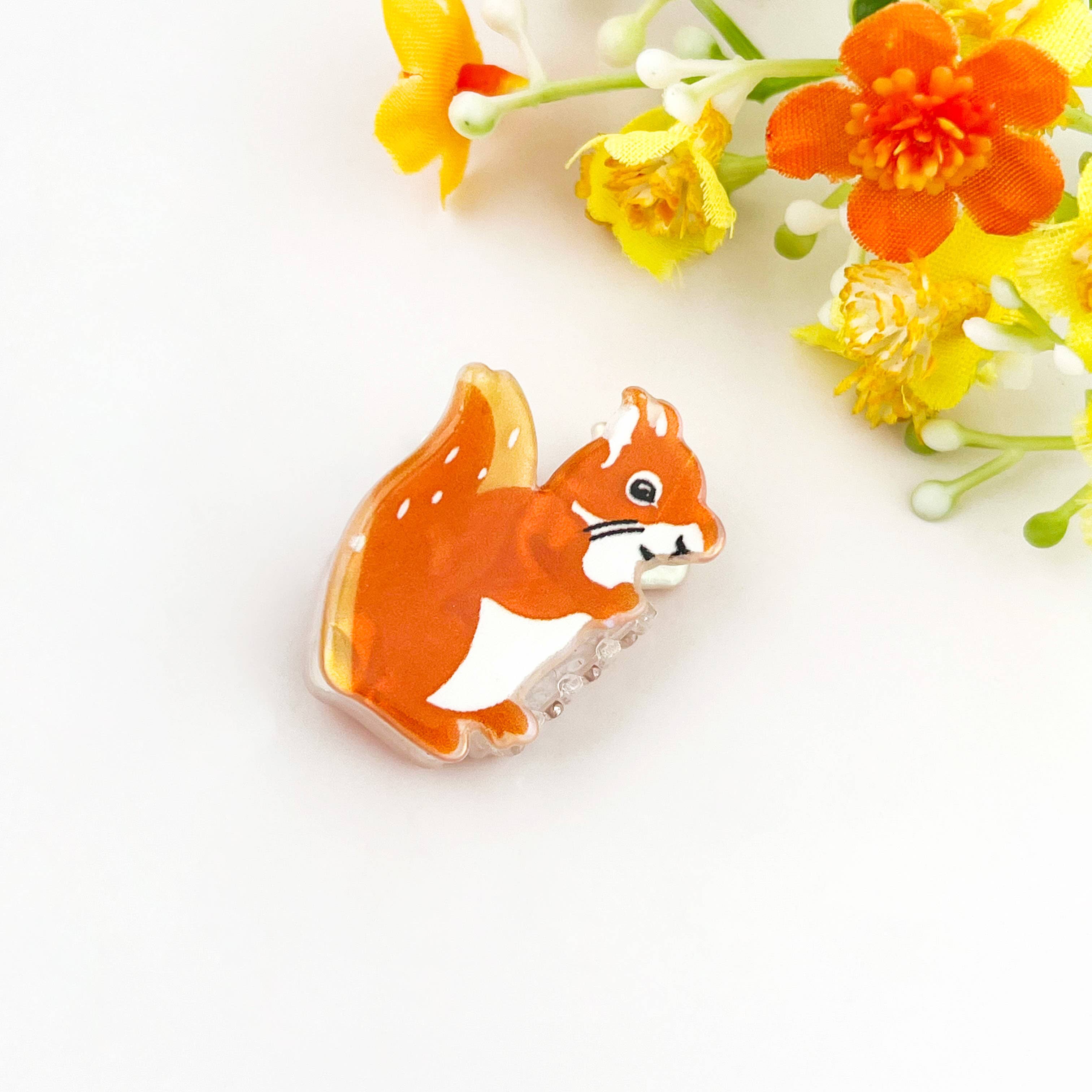 Cartoon Squirrel Hair Claw Clip: Squirrel-Large