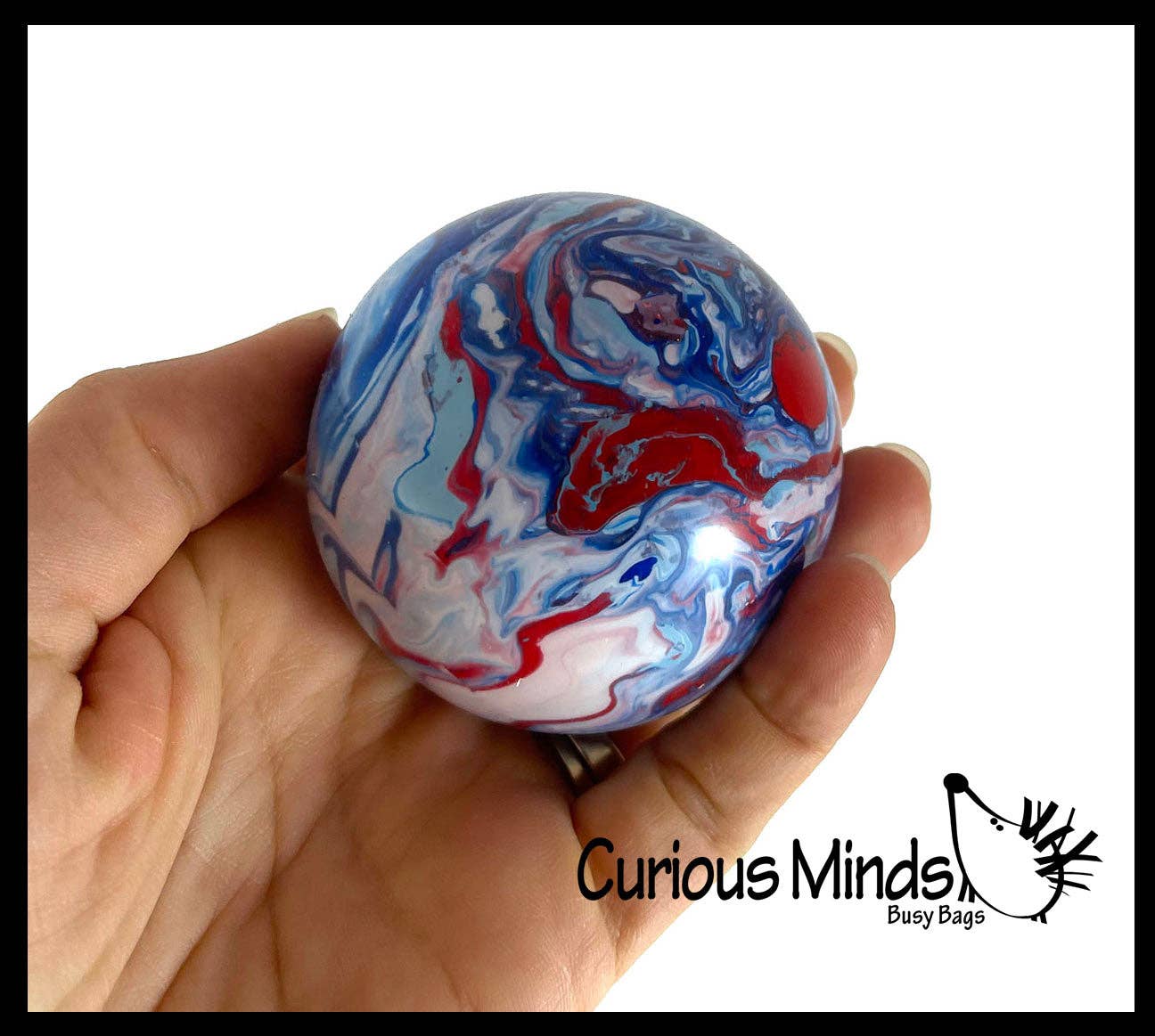 Marble Swirl Soft Doh Filled Stretch Ball - Ultra Squishy