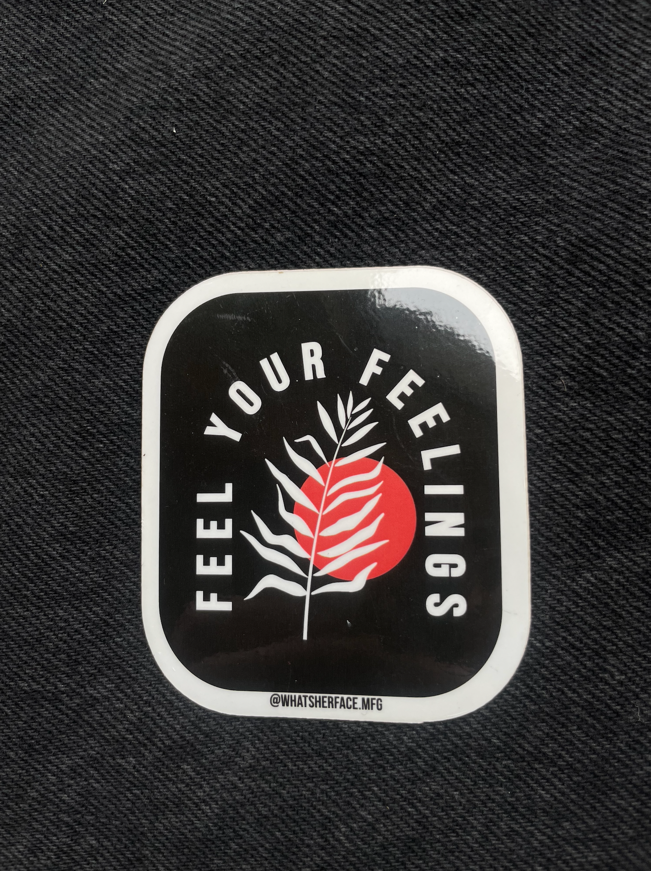 Feel Your Feelings Fern Vinyl Sticker