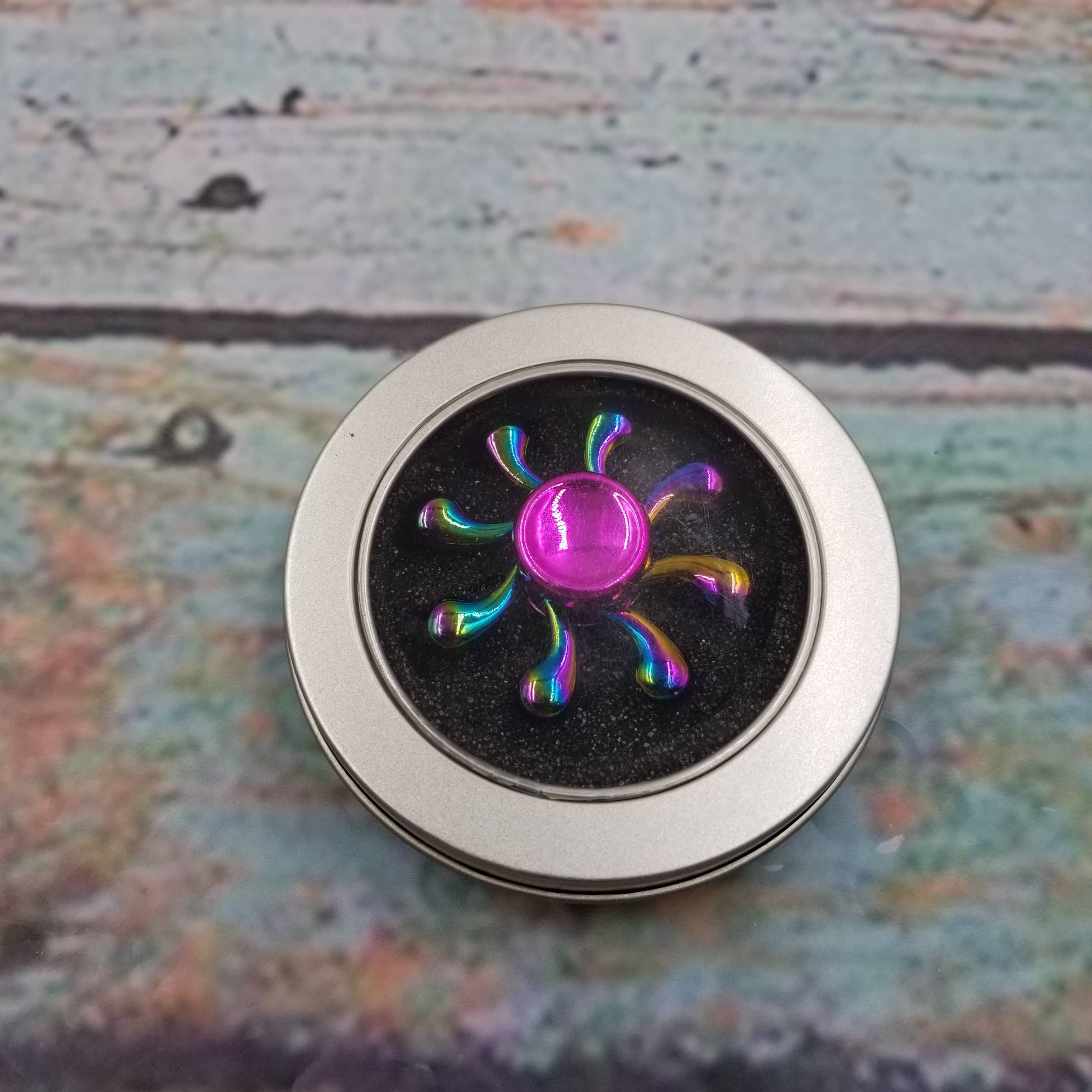 Metal Fingertip Gyro Decompression Fidget Toy With Box
