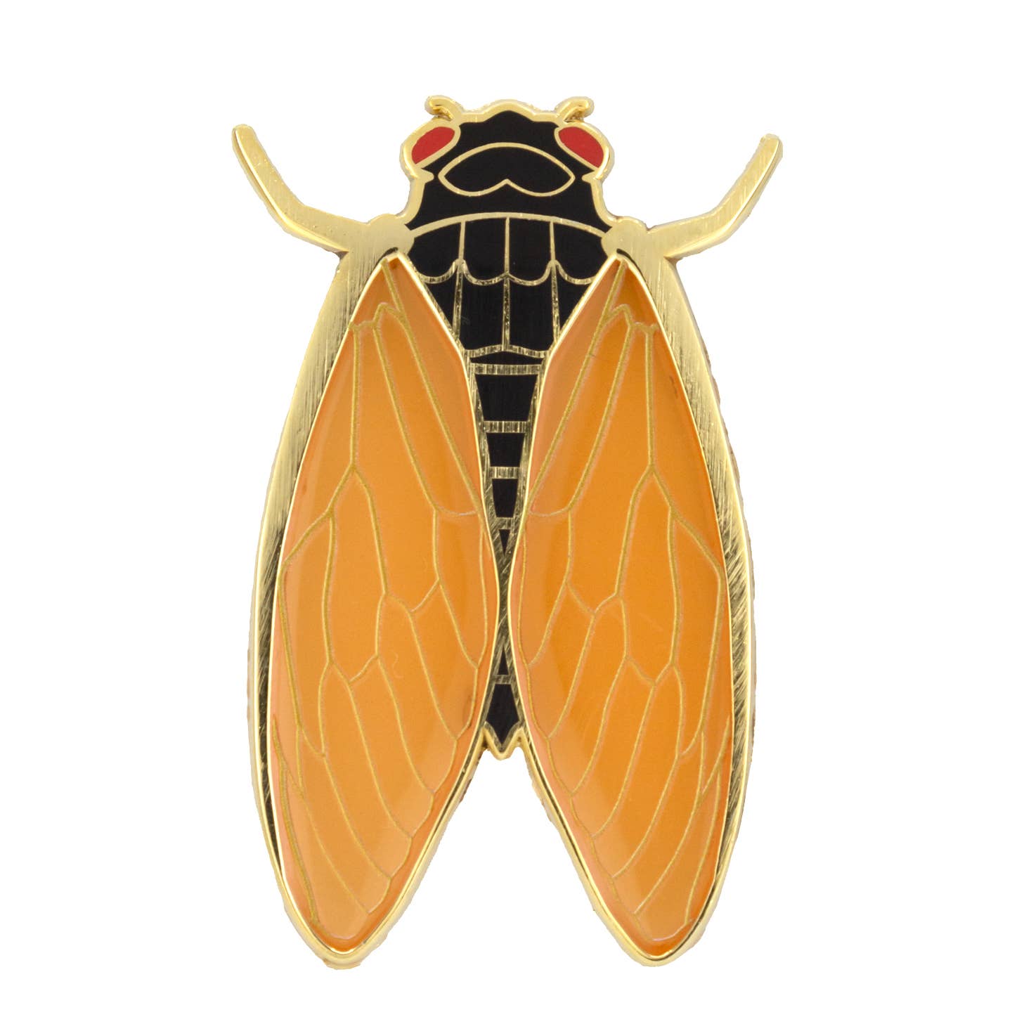 Cicadas enamel pin: Green