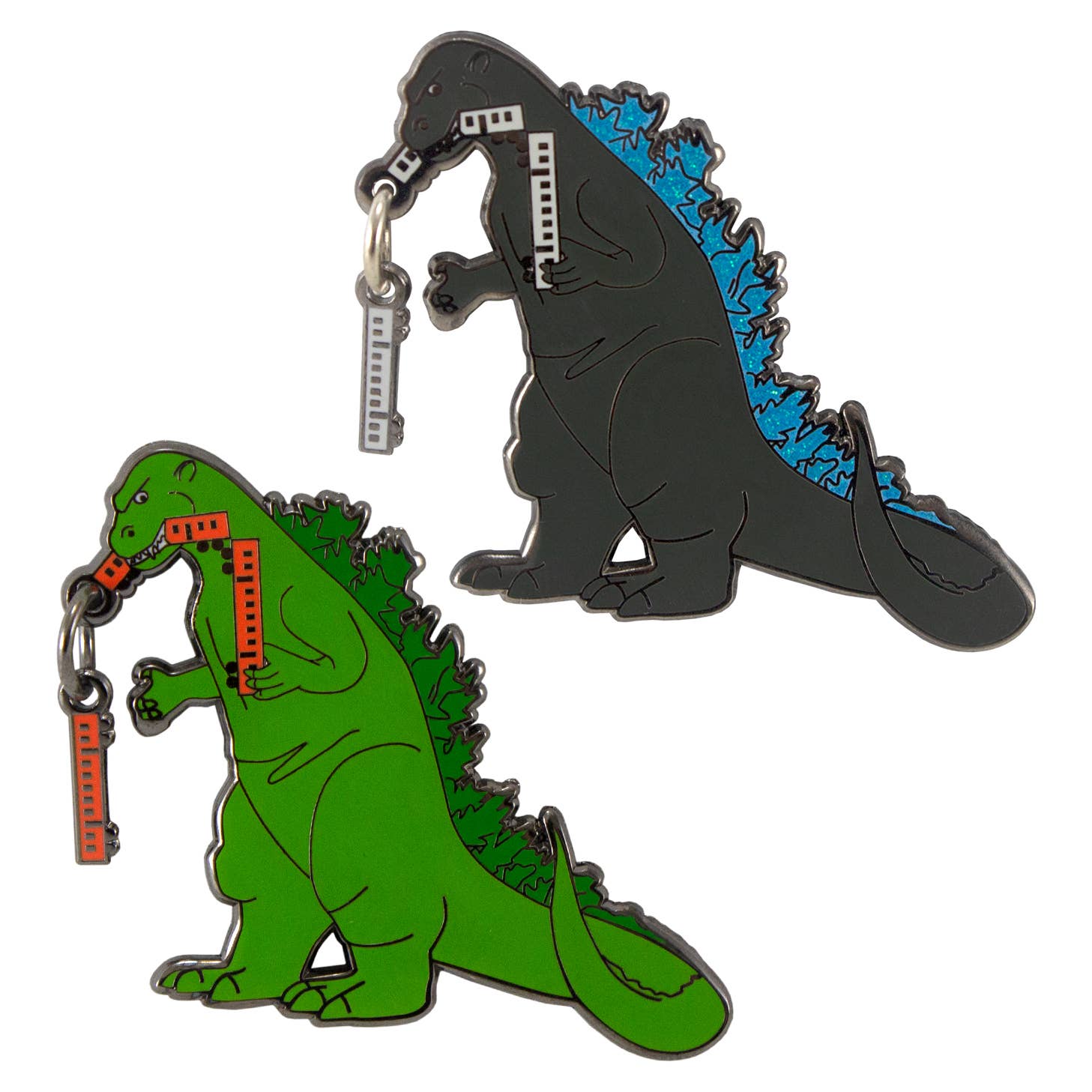 Godzilla [Atomic Glitter or Cartoon] (enamel pin): Atomic Glitter