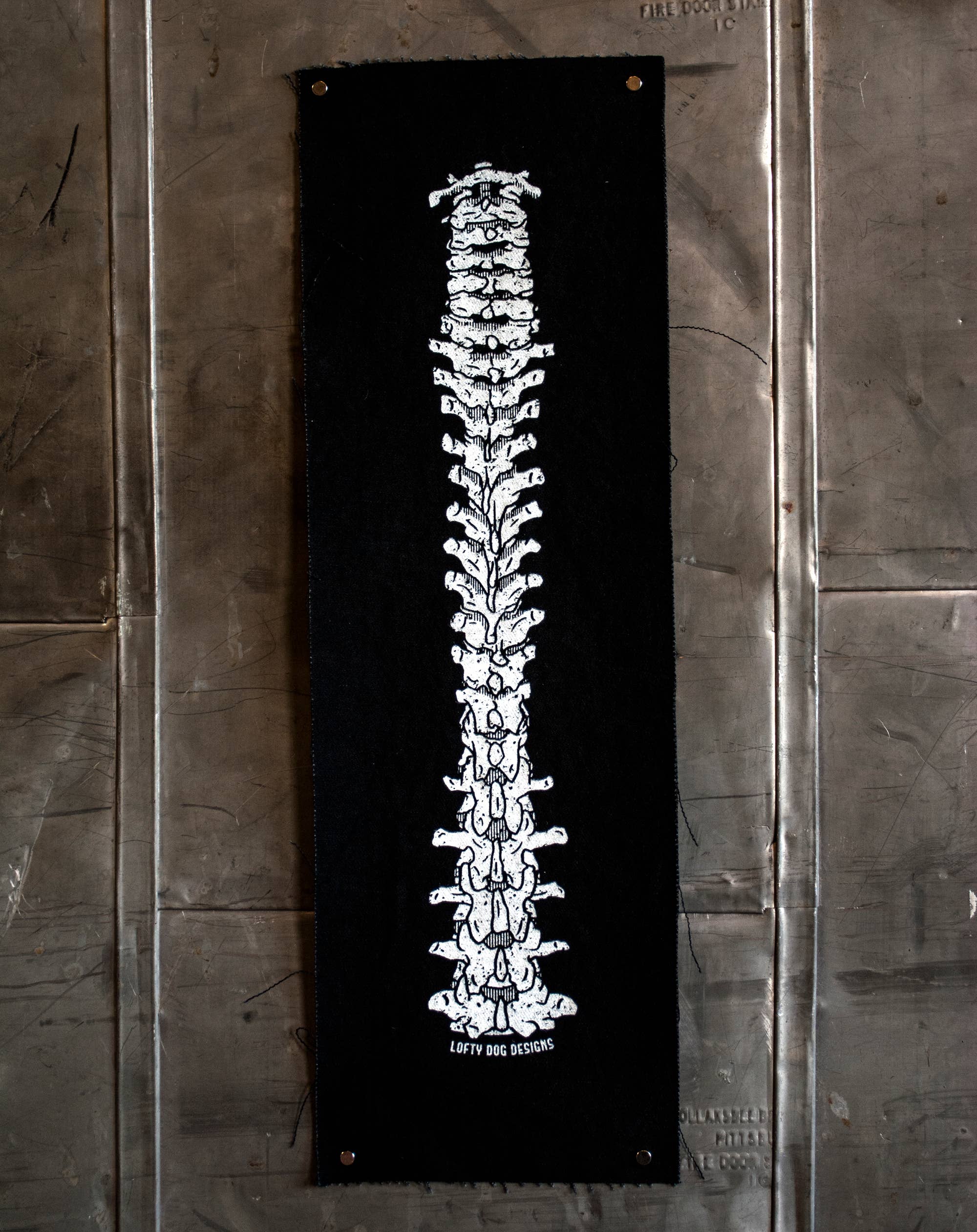 SpineSEW ON Screen Printed Back Patch