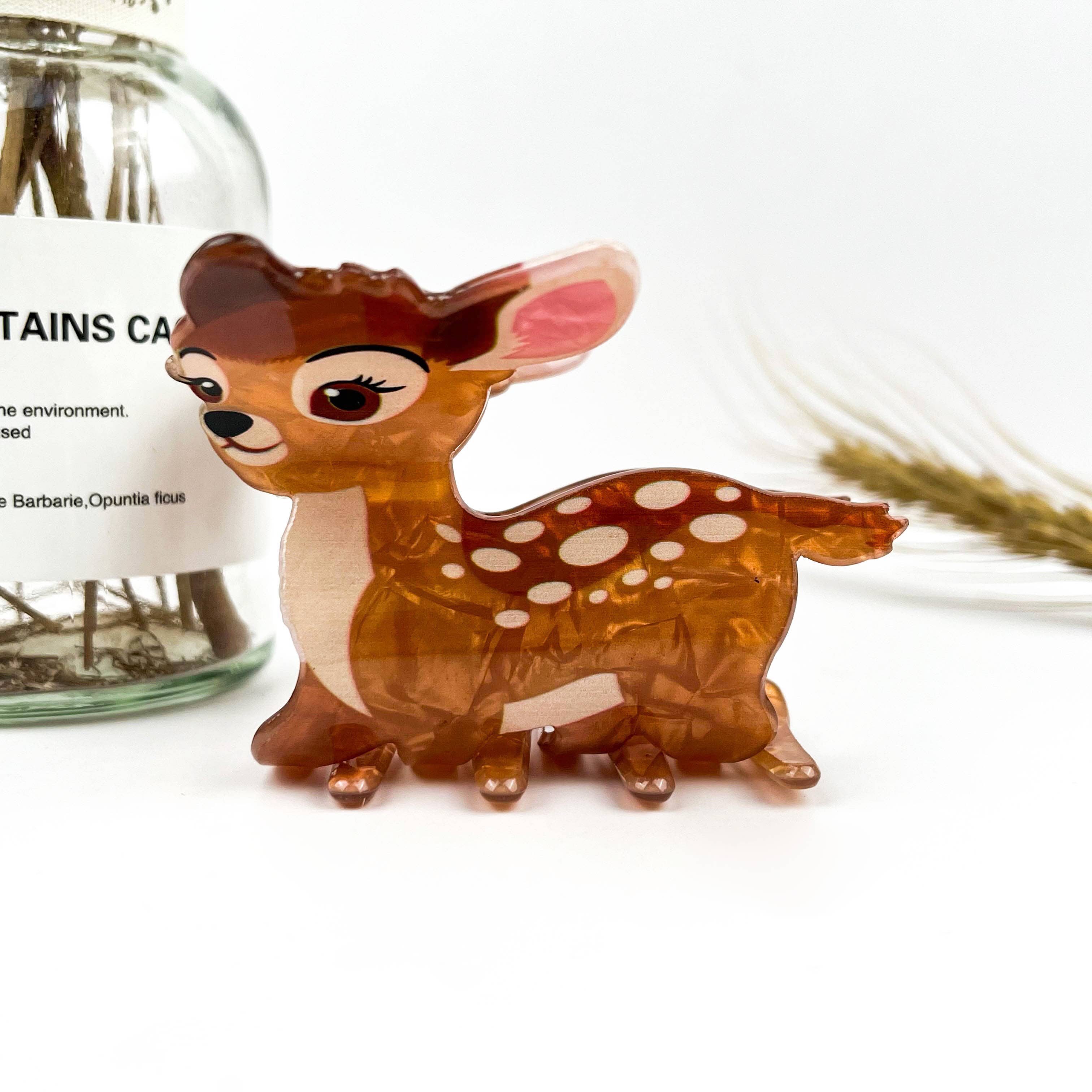 Adorable Calm Deer Animal Printed Hair Claw Clip