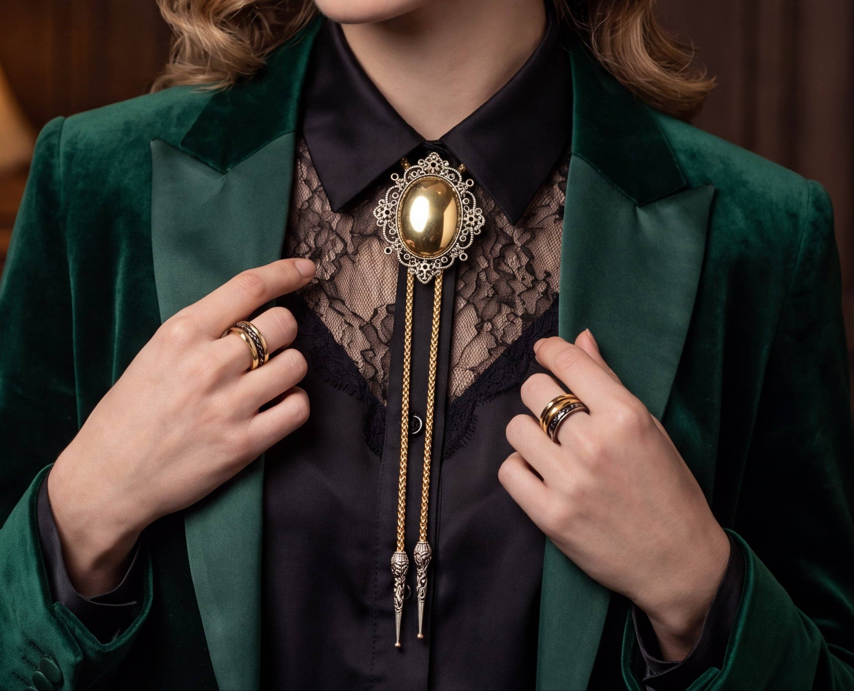 Victorian Gold Bolo Tie