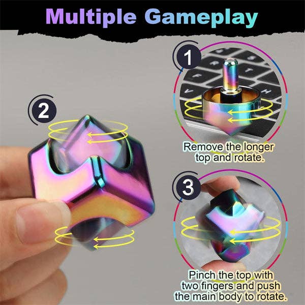 Spinning Metal Orbit Cube Fidget Toy