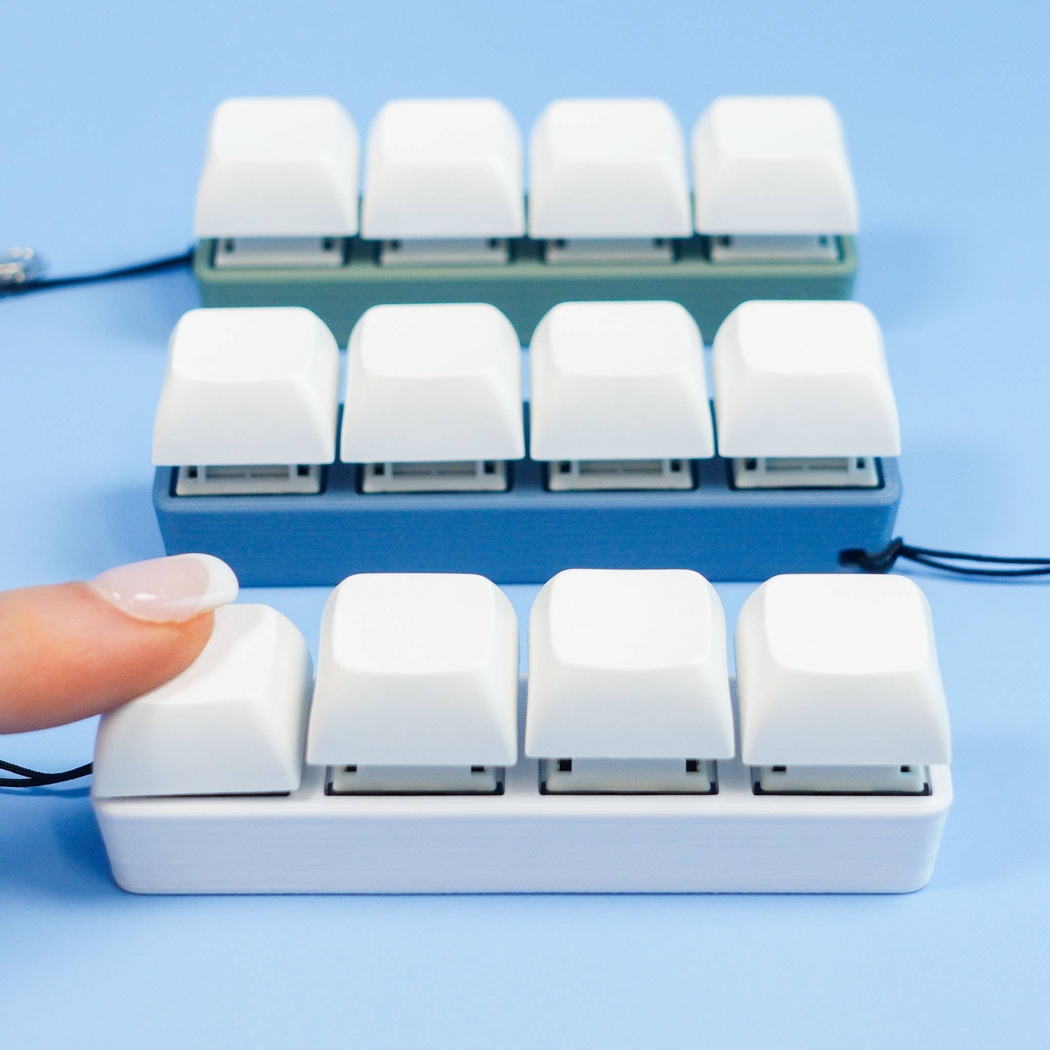 4x1 Silent Stick Fidget Keychain: Red