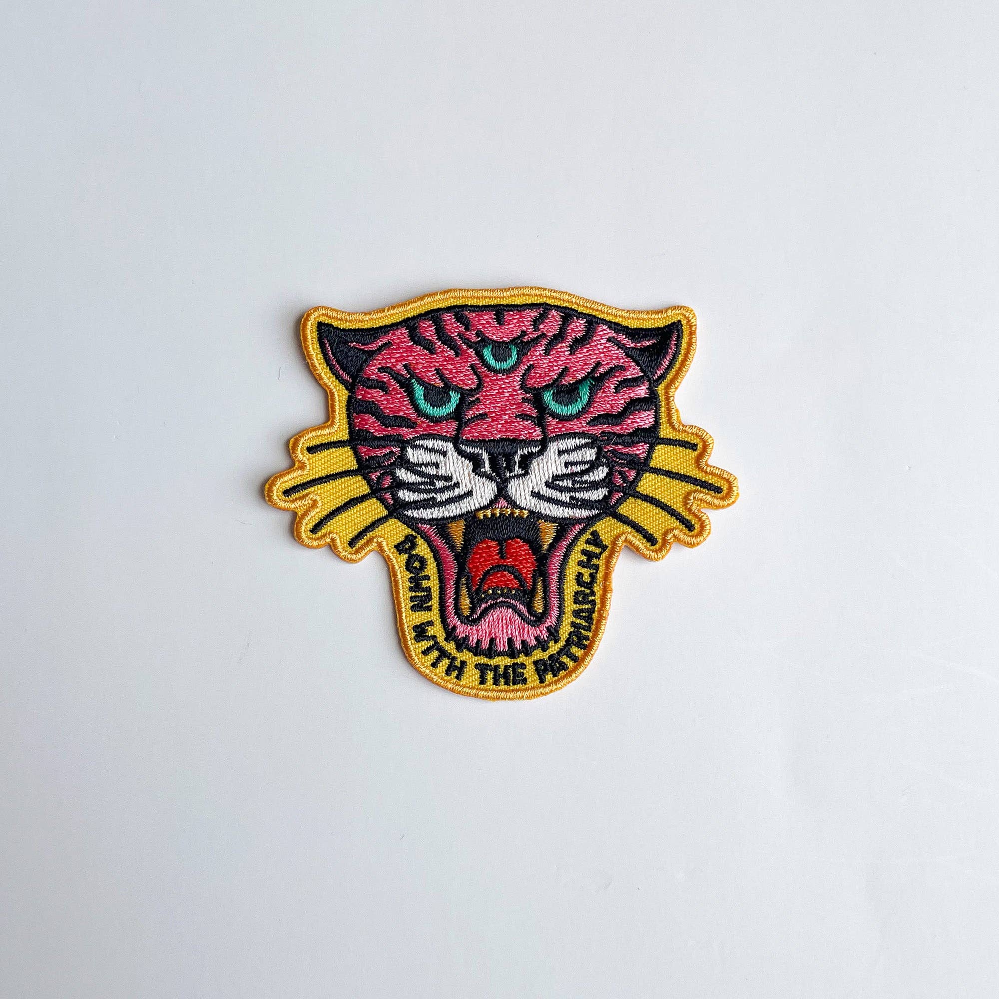 Down With The Patriarchy Tiger Feminist Patch