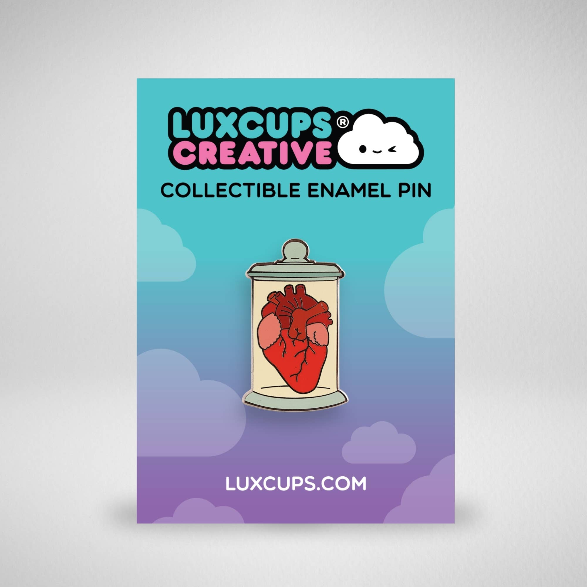 Heart Jar Hard Enamel Pin