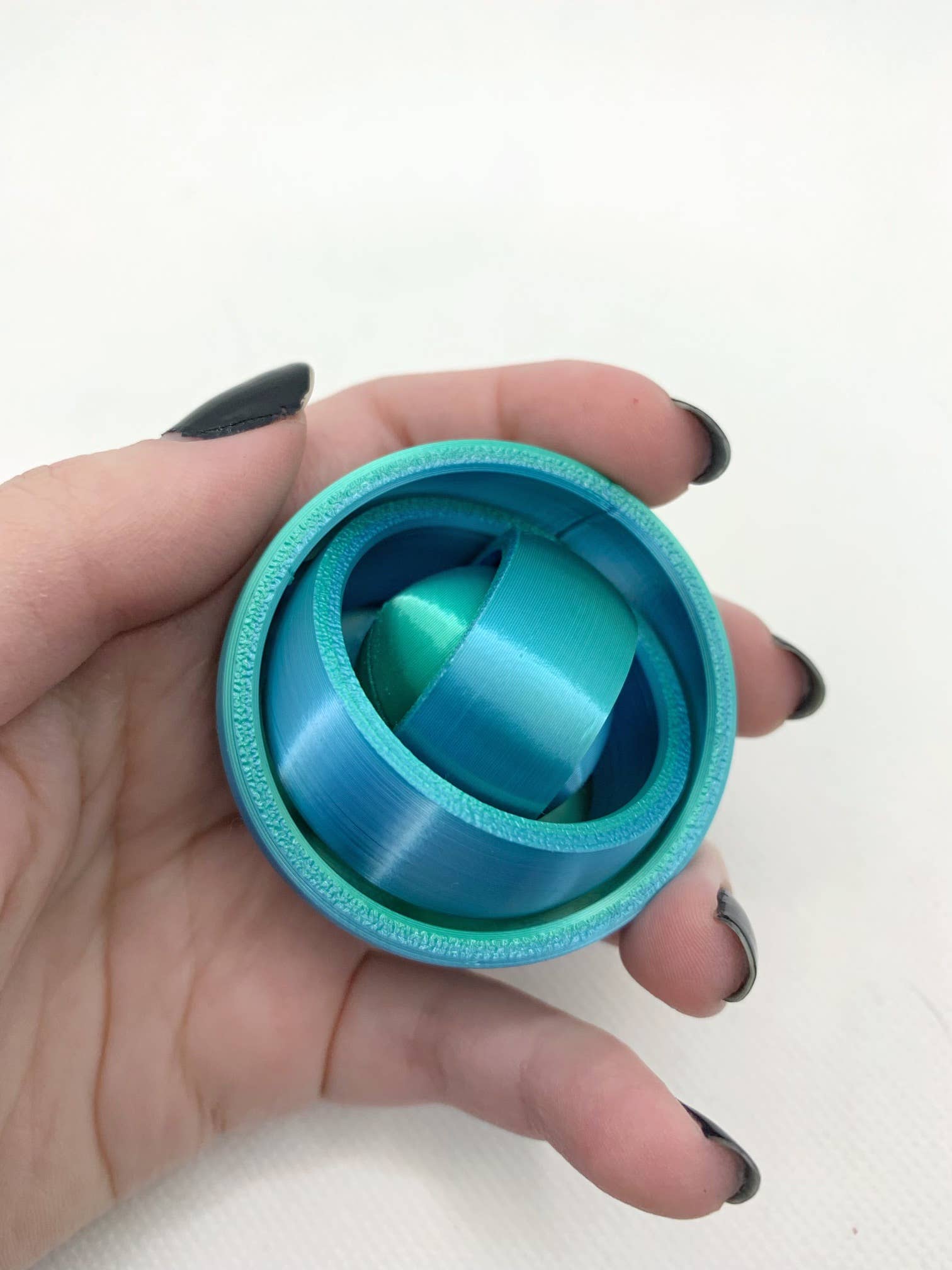 Gyroscope Fidget Spinner - Sea Glass (Blue/Green)
