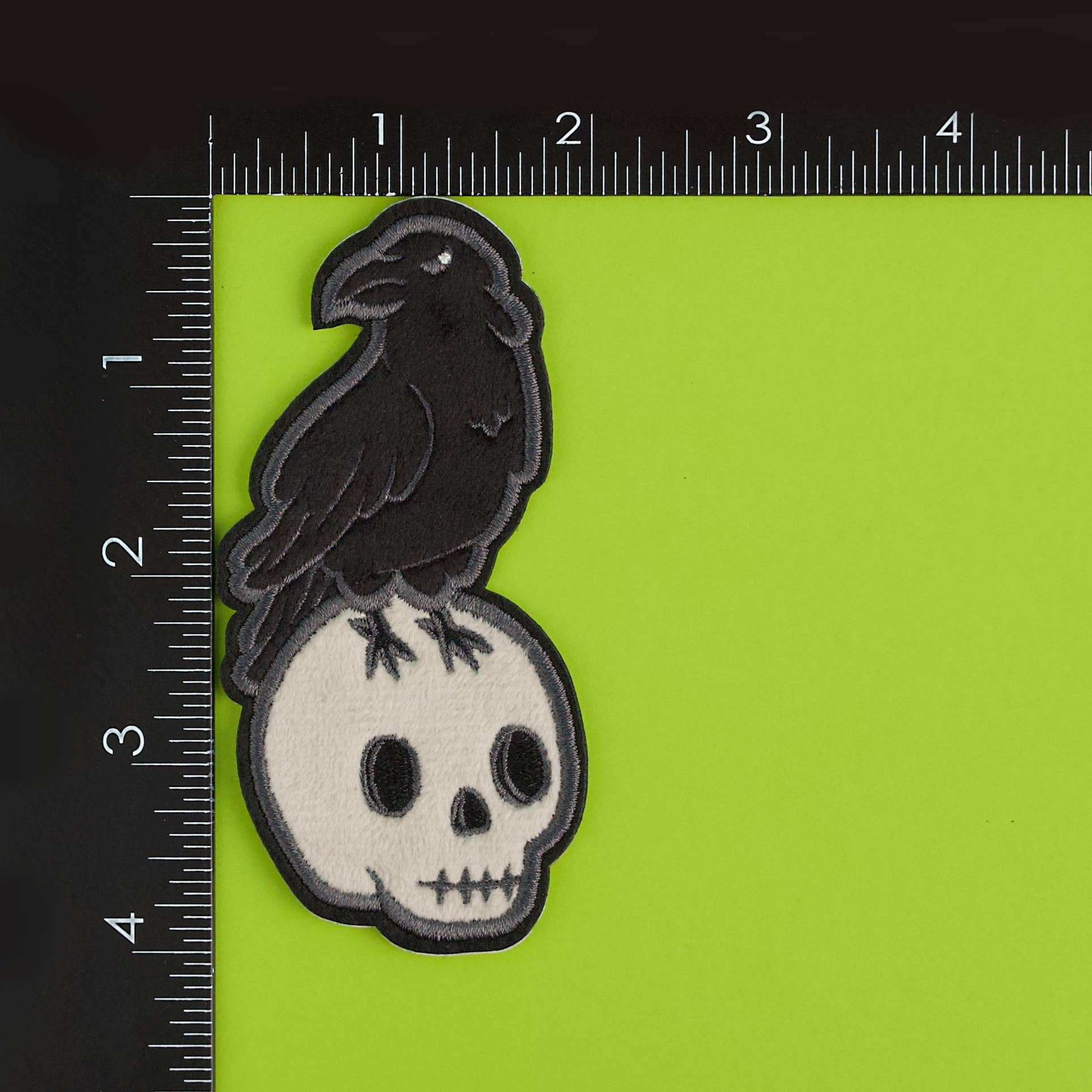 The Raven Fuzzy Plush Patch - Adhesive Backed for Sewing On