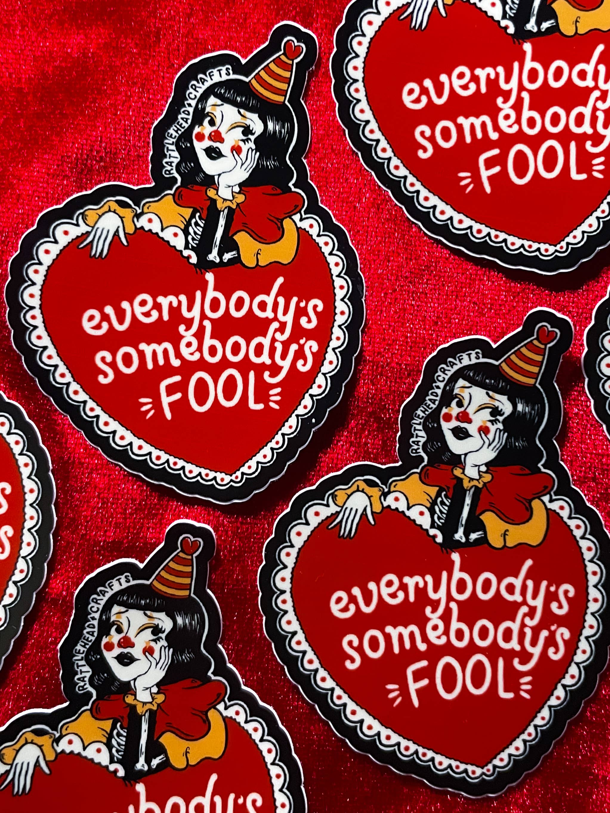 Somebody's Fool Clown Sticker