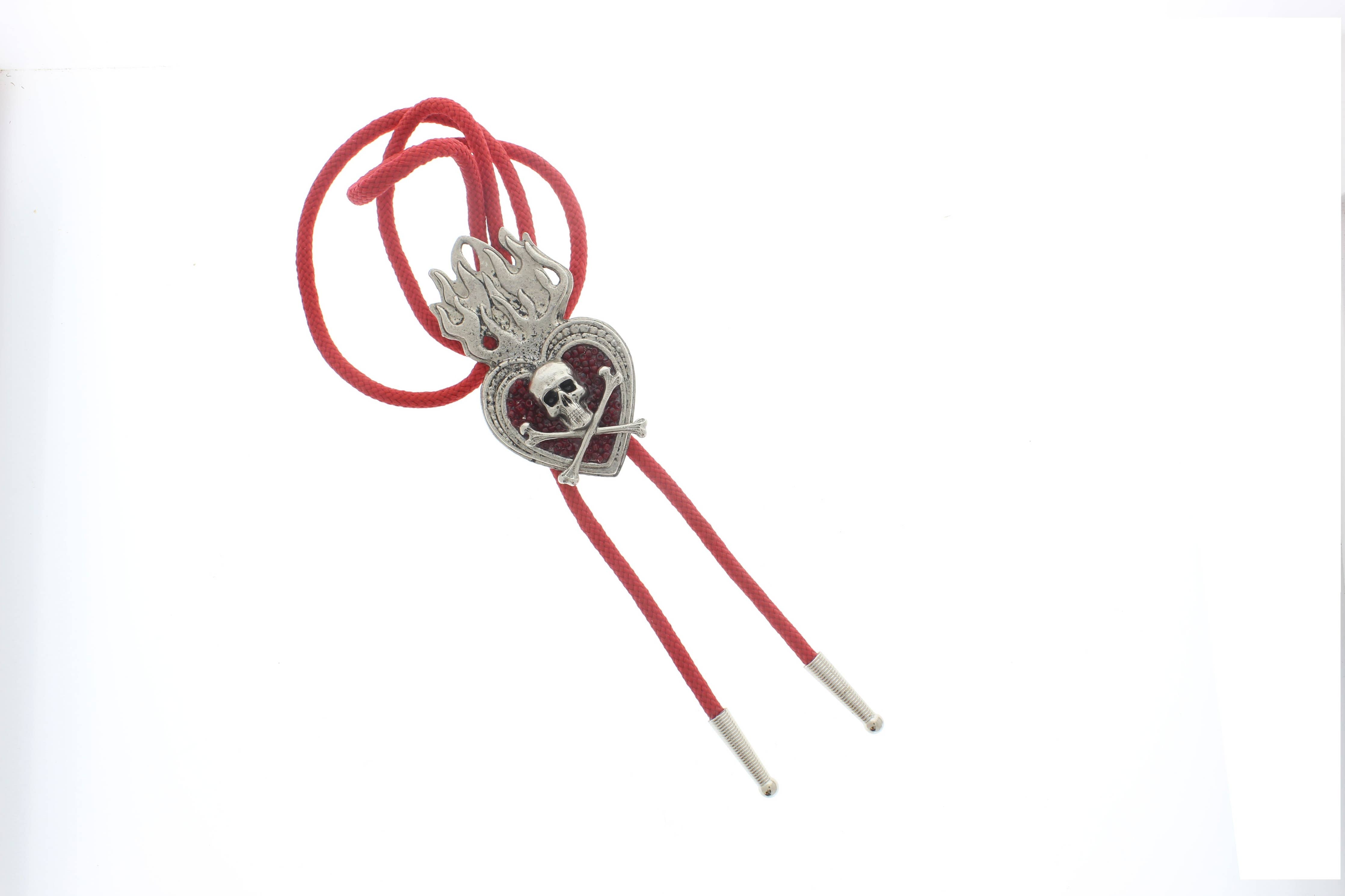 Flaming Heart of Rebellion Bolo Tie