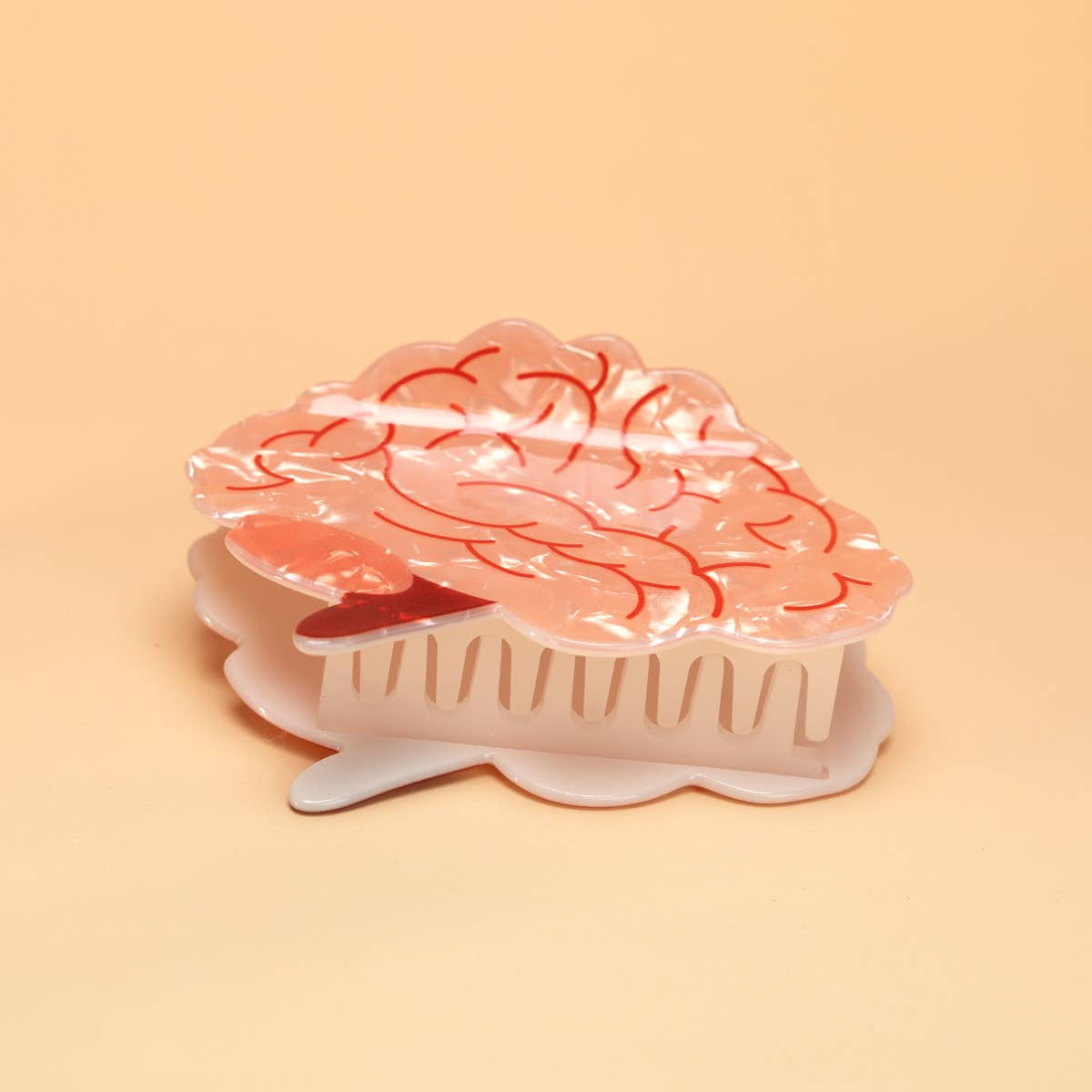 Quirky Brain Pattern Hair Claw Clip- Medical Anatomical : Brain