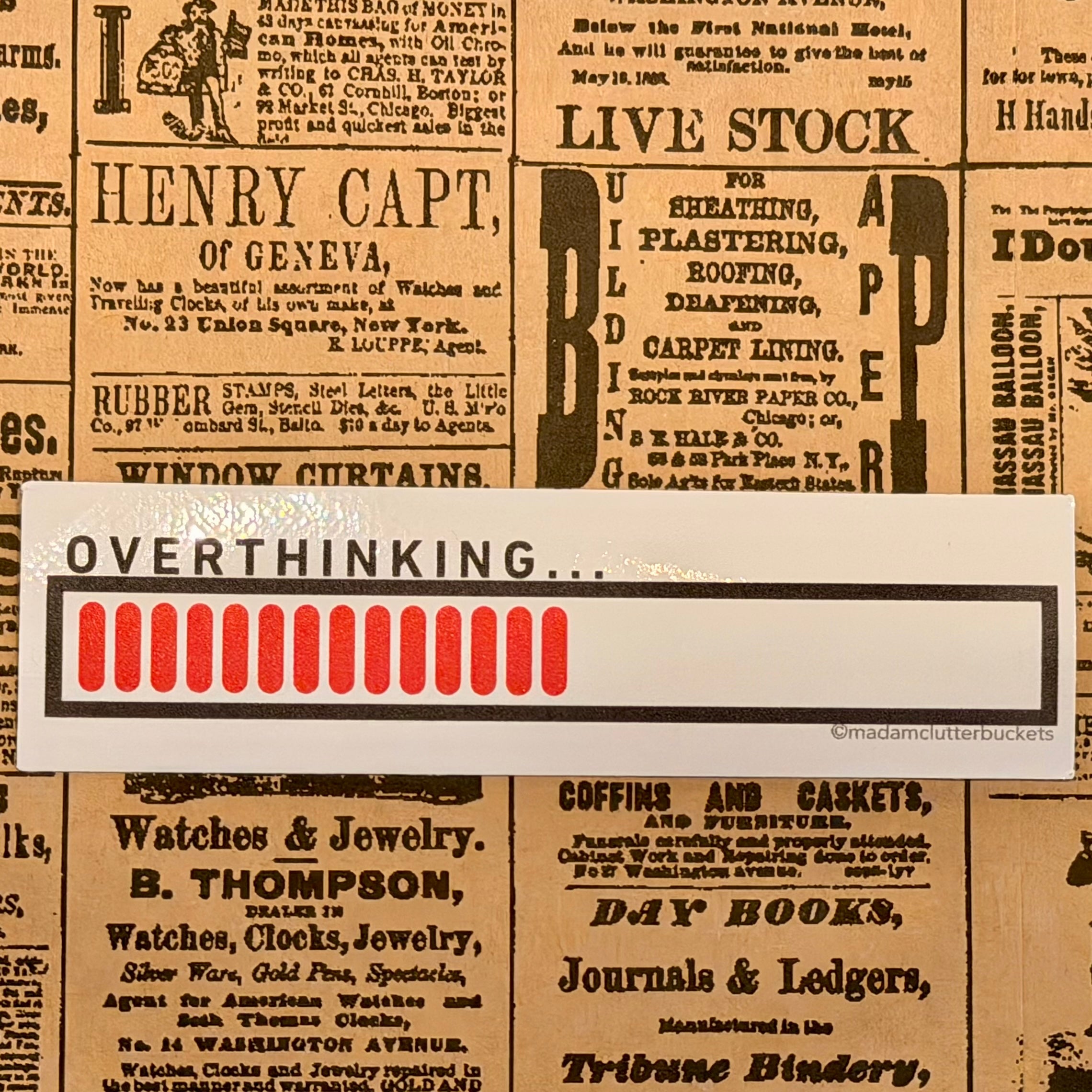 Overthinking Sticker
