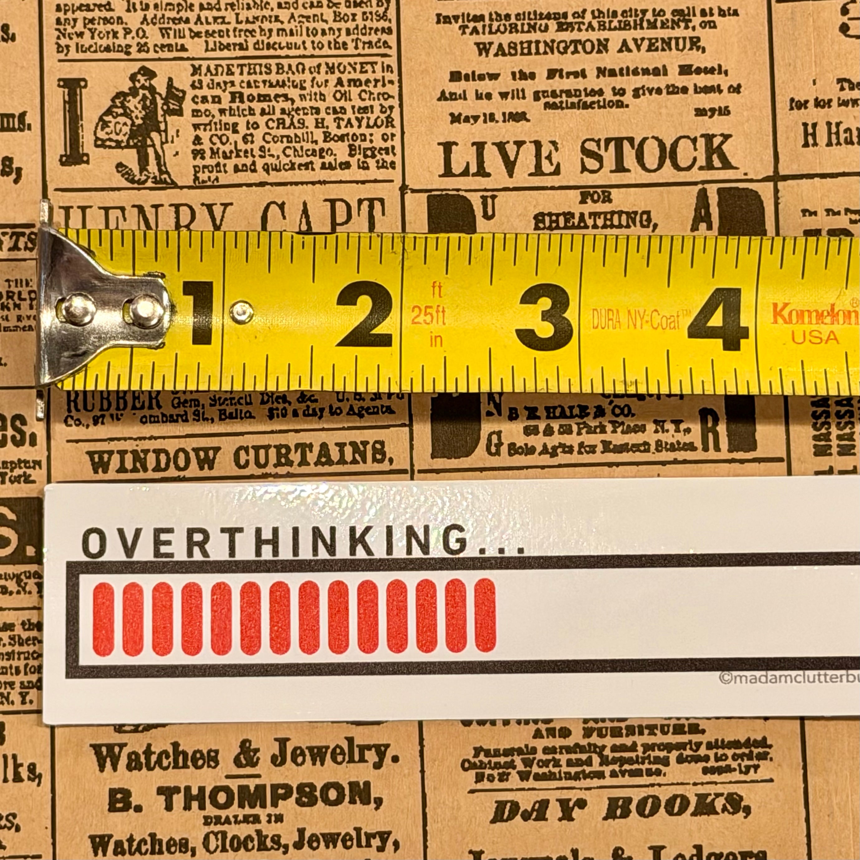 Overthinking Sticker