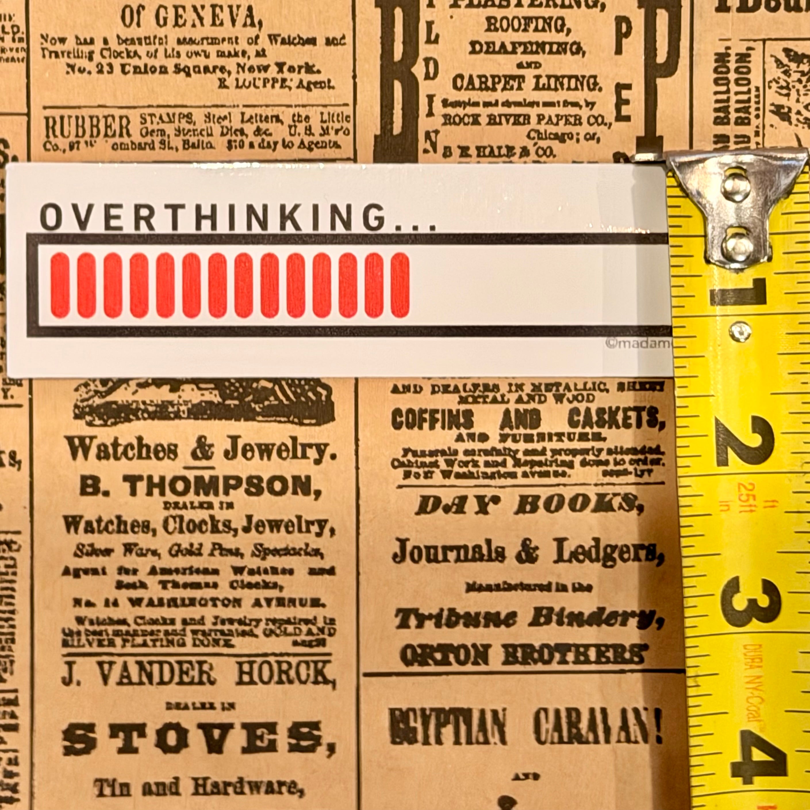 Overthinking Sticker
