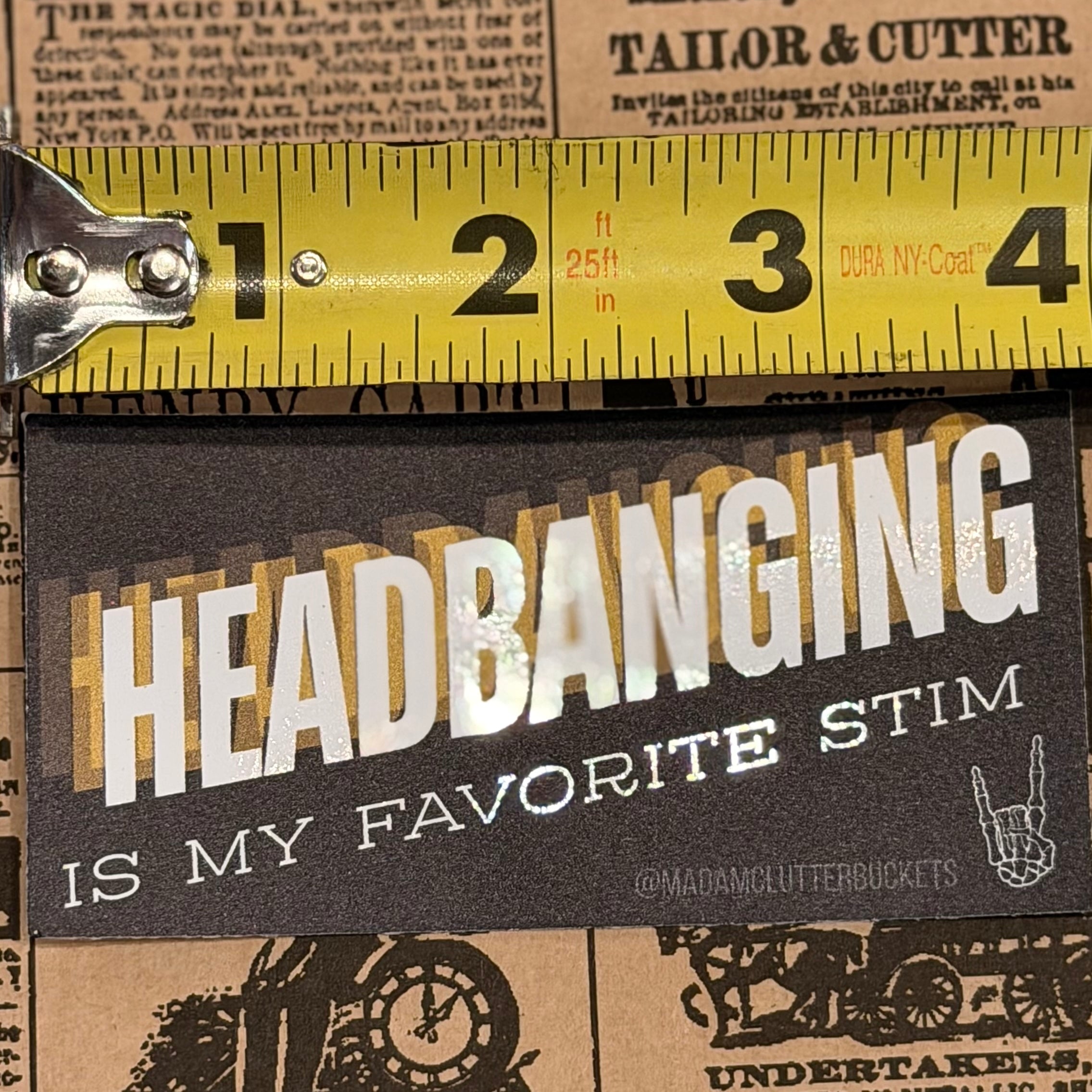 Headbanging is My Favorite Stim Sticker