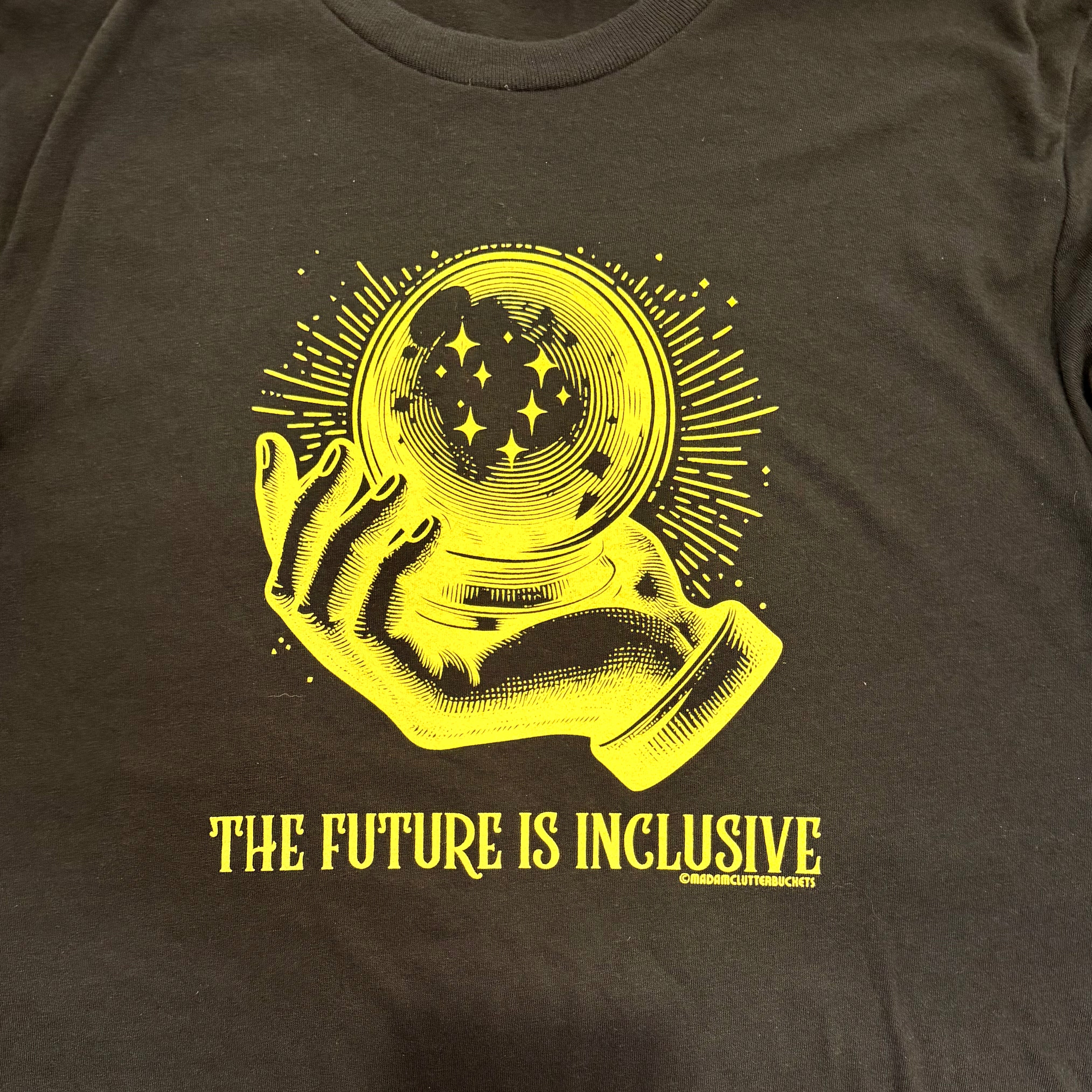 LIMITED RUN: The Future is Inclusive Unisex Tri-blend Tee Shirt in gold ink