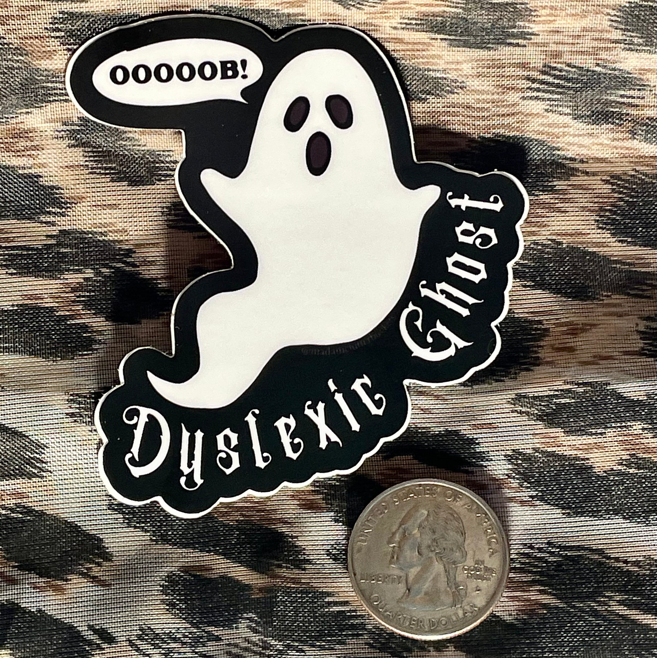 Dyslexic Ghost Sticker