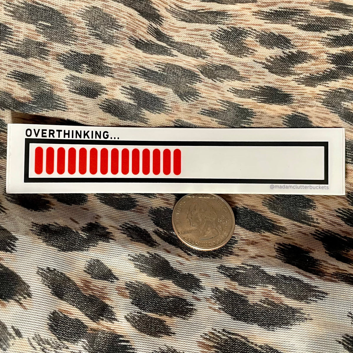 Overthinking Meter Sticker | Madam Clutterbucket's Neurodiverse Universe