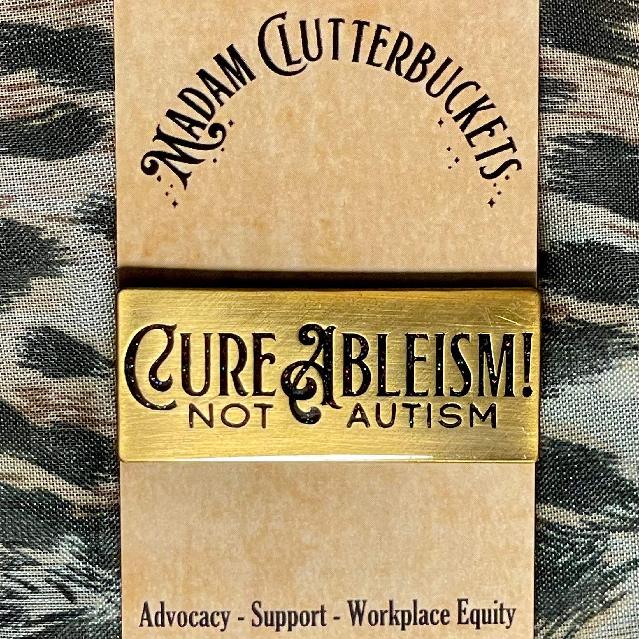 Cure Ableism Enamel Pin