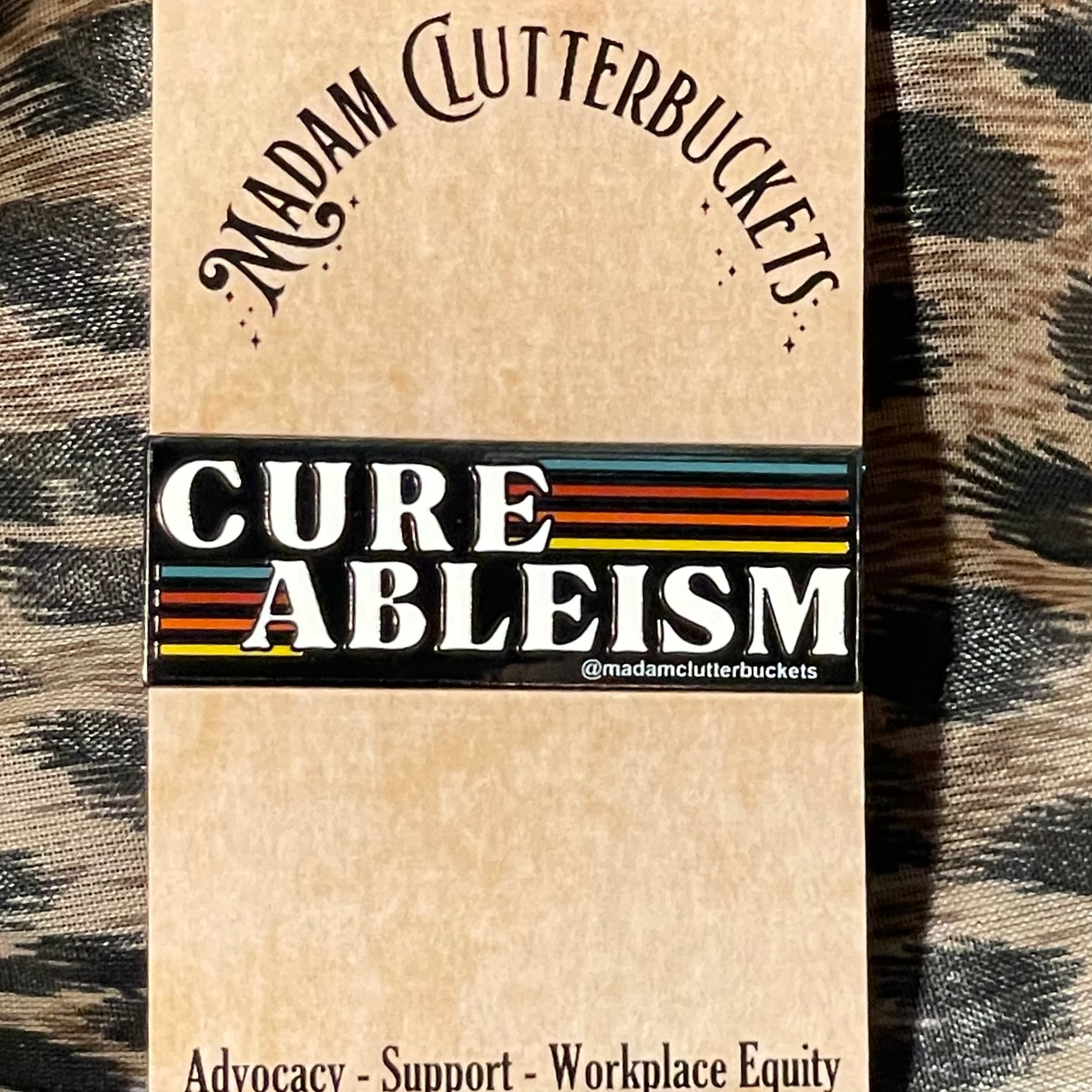 Cure Ableism Retro Pin