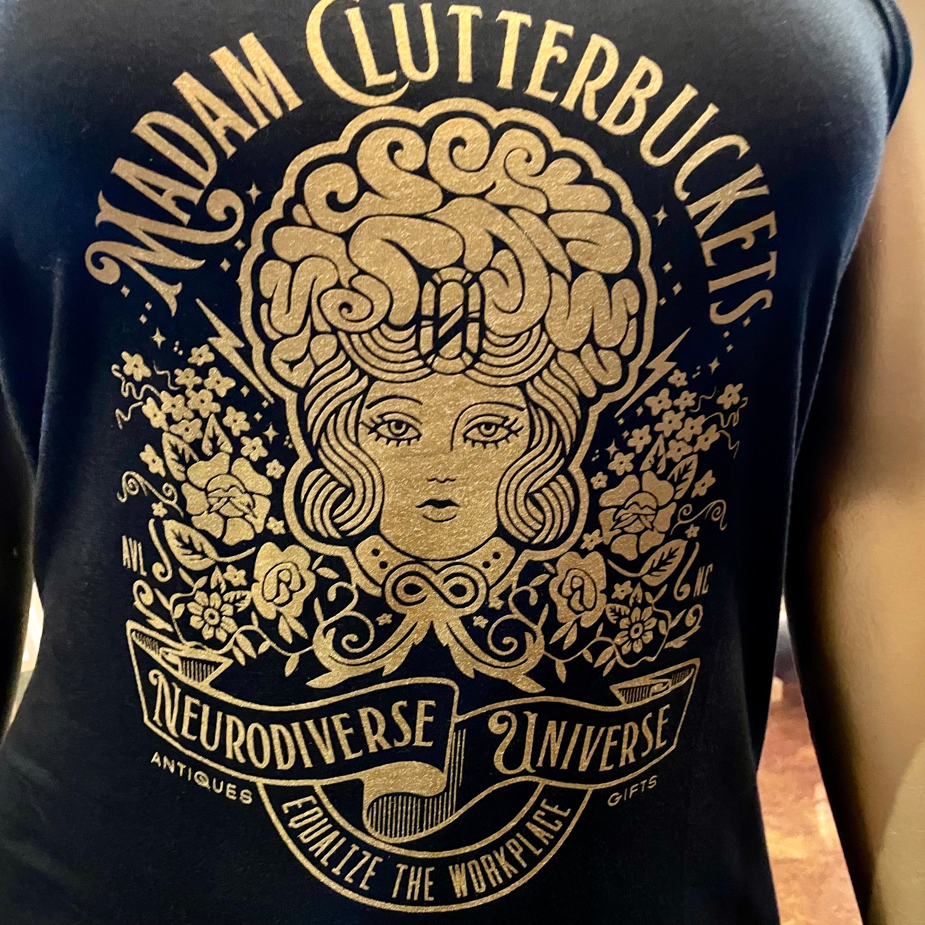 Gold Logo Black Unisex Tank Top