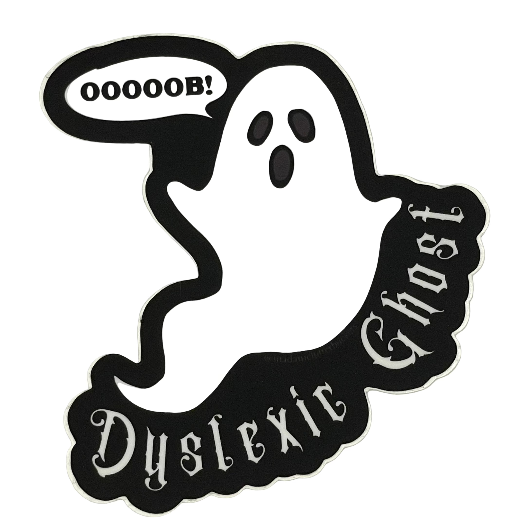 Dyslexic Ghost Sticker