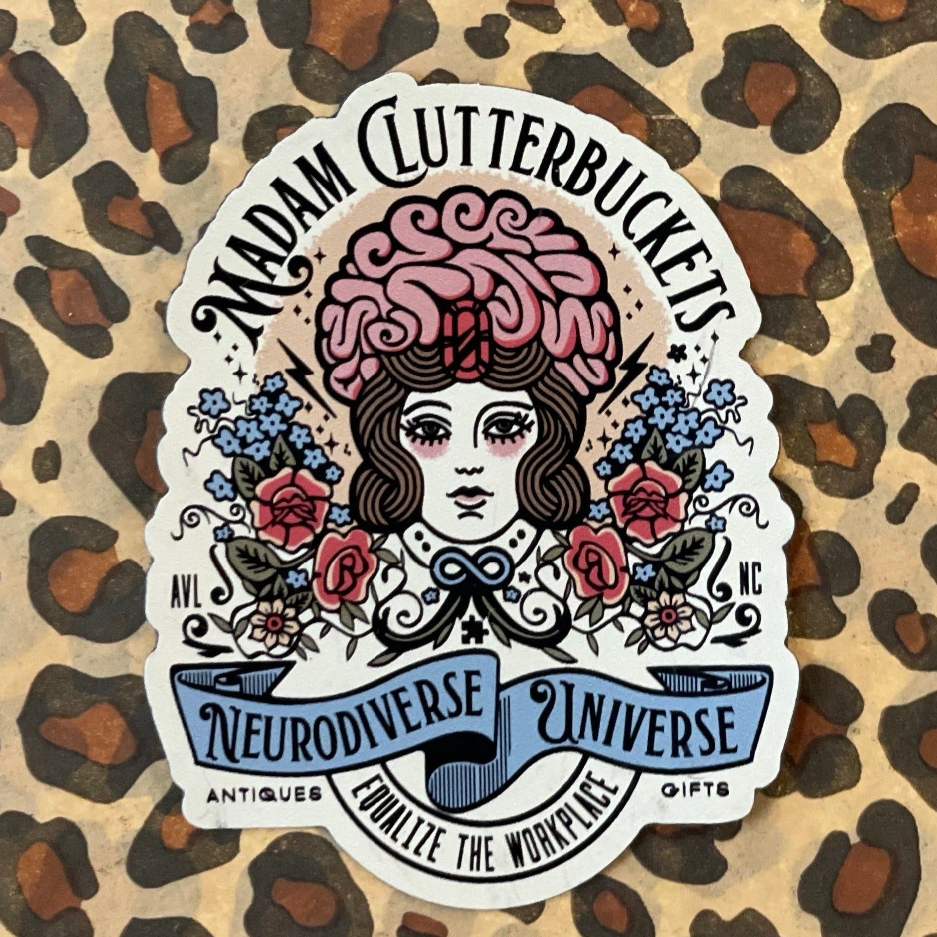 Madam Clutterbucket's Neurodiverse Universe Sticker