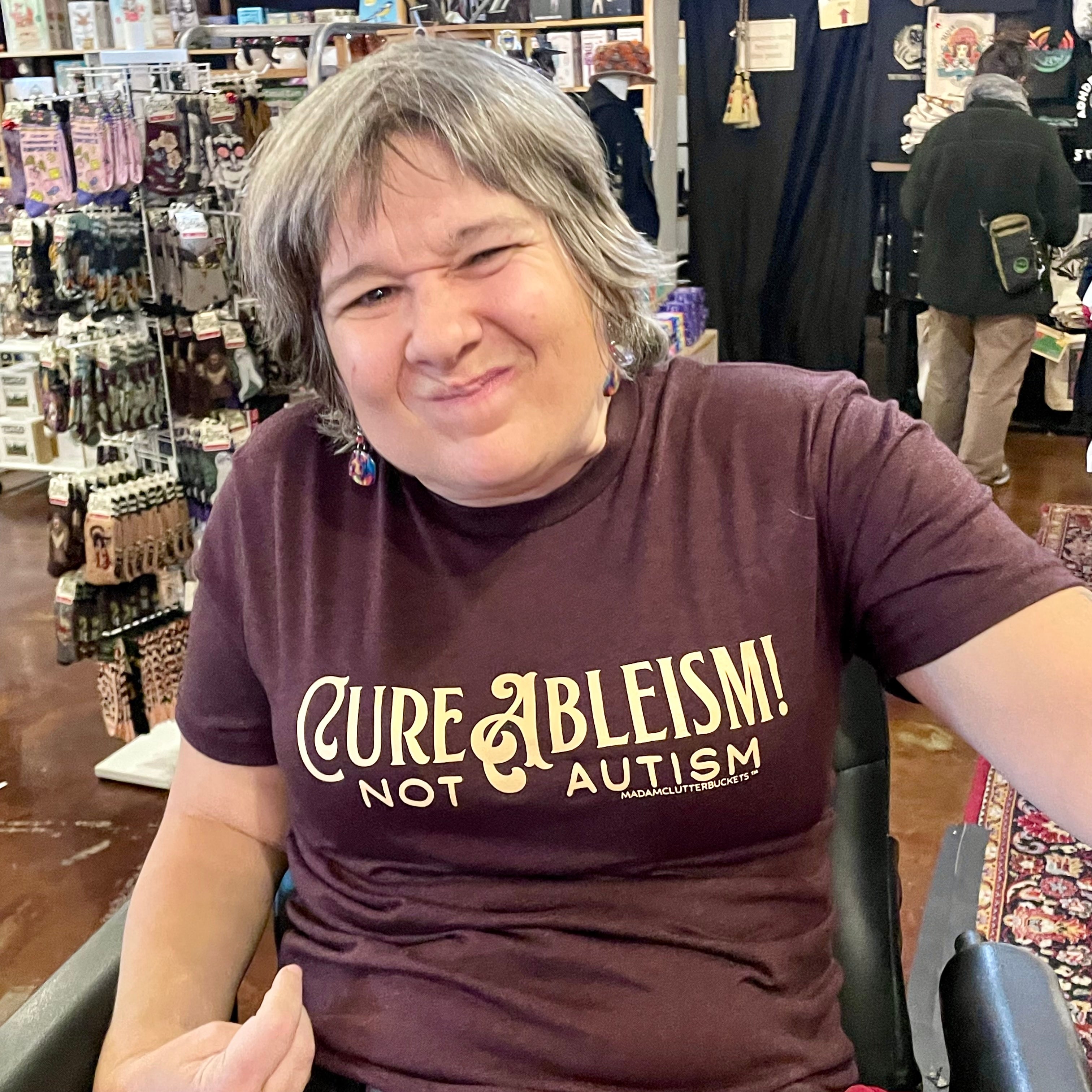 Cure Ableism, Not Autism Maroon Triblend Tee