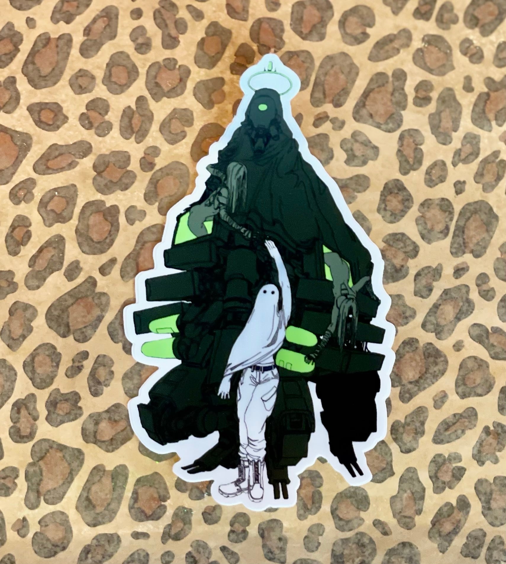 Green Animesque Sticker - Nolane