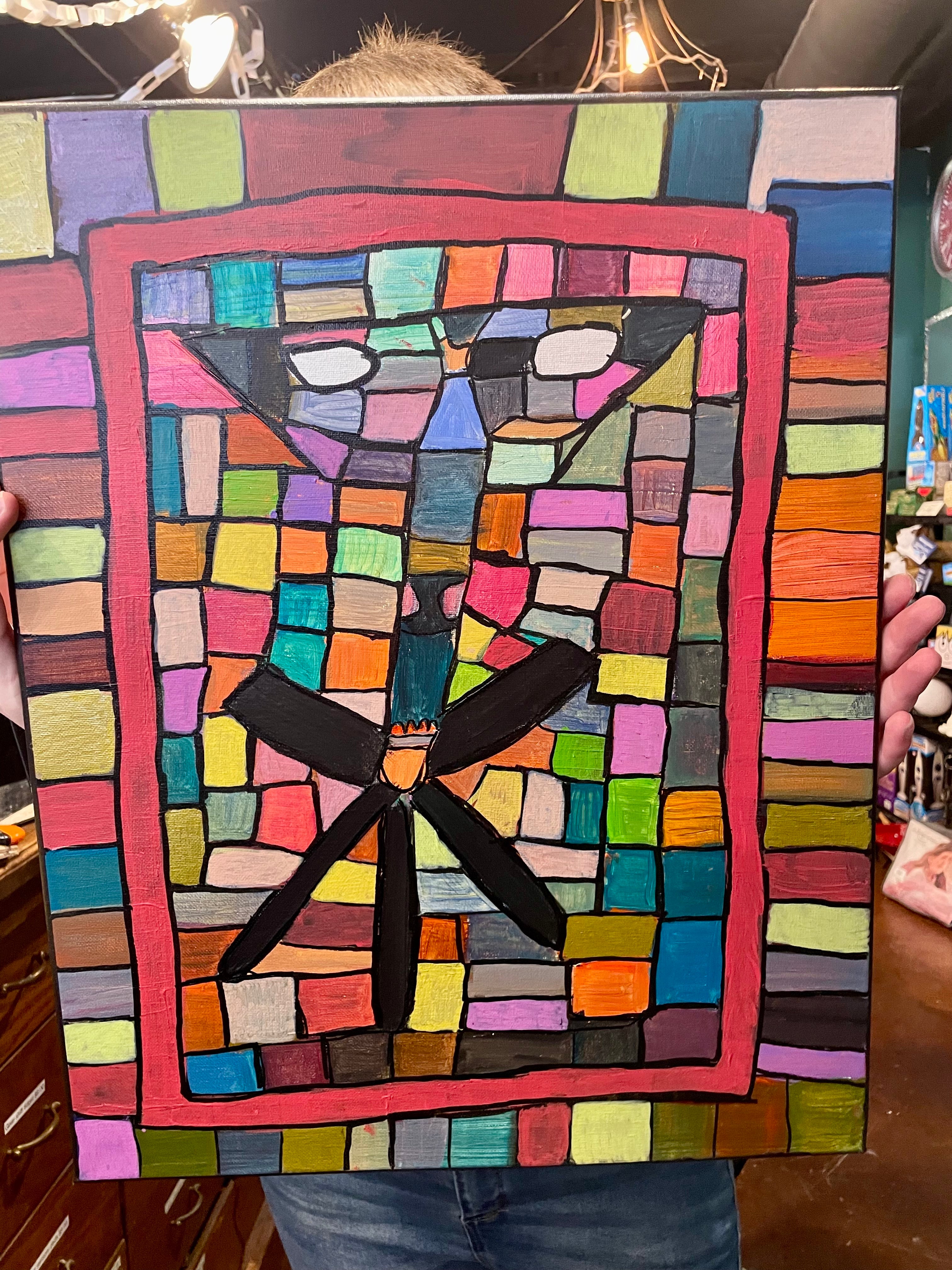 Sequoyah Margroski Acrylic Painting on Canvas - "Undertaker"