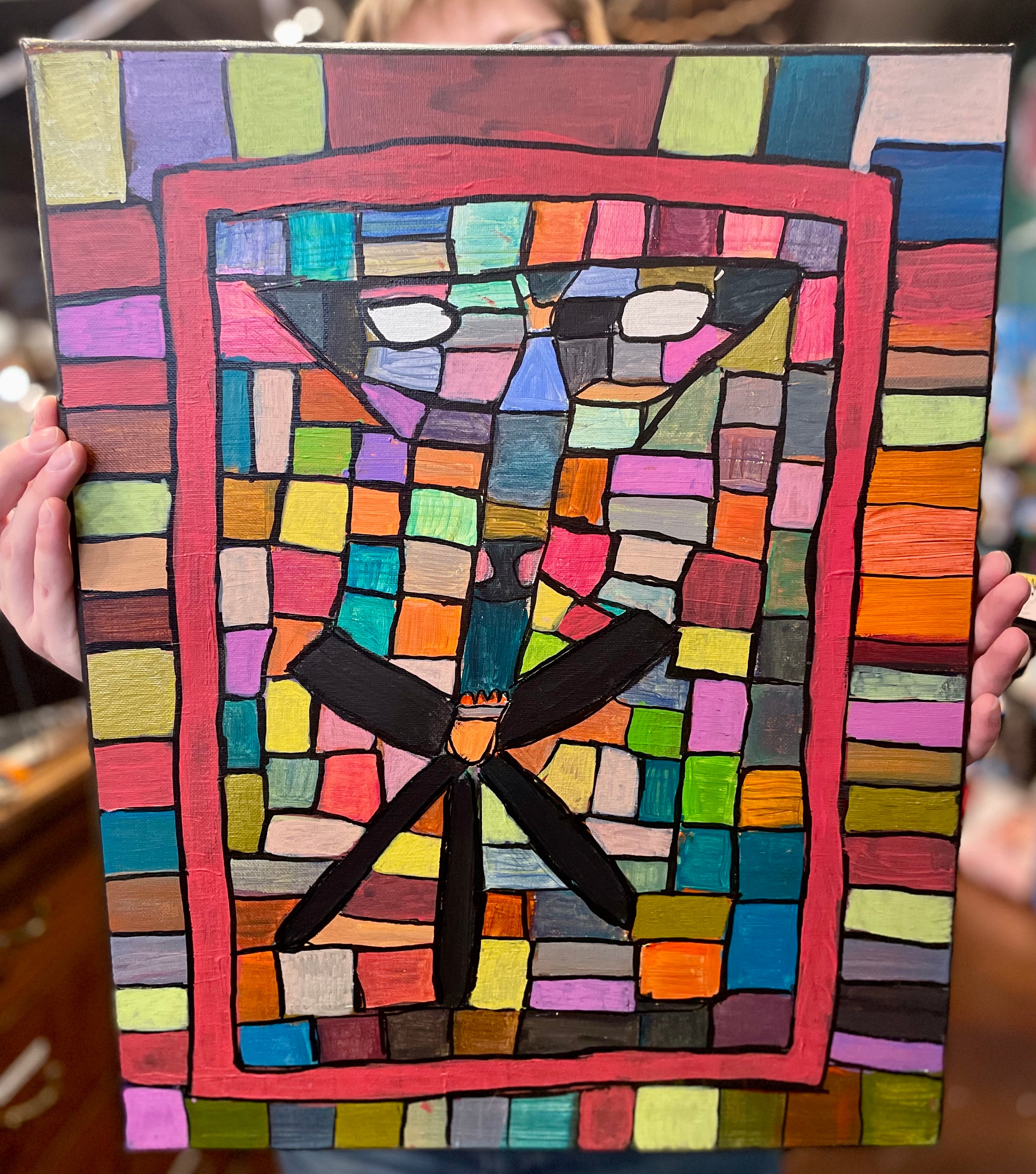 Sequoyah Margroski Acrylic Painting on Canvas - "Undertaker"