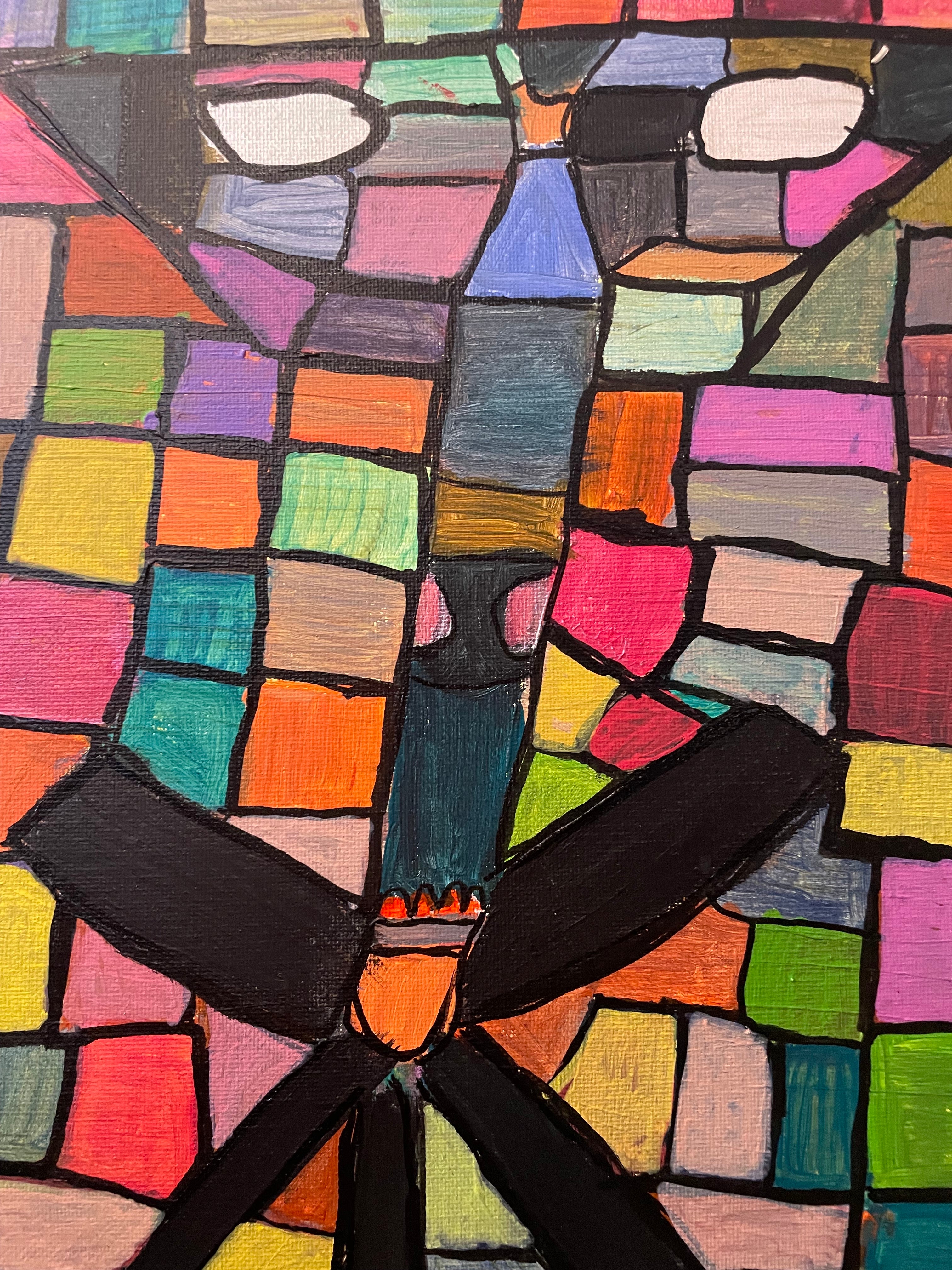 Sequoyah Margroski Acrylic Painting on Canvas - "Undertaker"
