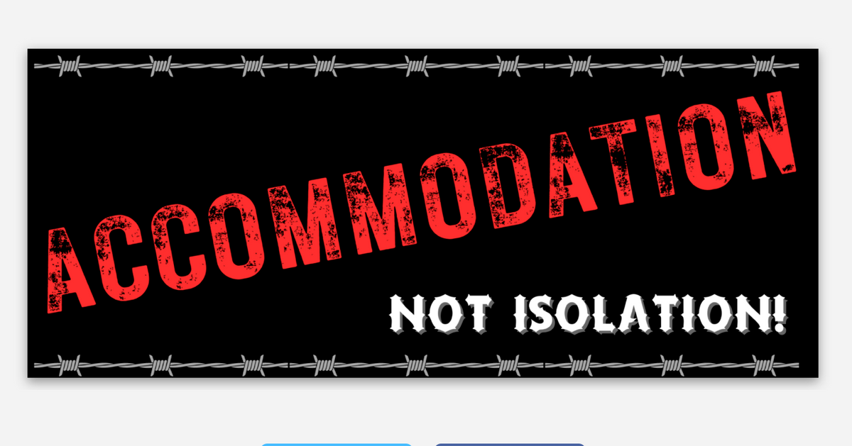 Accommodation, Not Isolation Sticker | Madam Clutterbucket's ...
