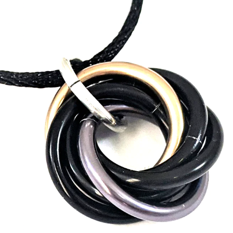 Mobii Necklace - Eclipse  Infinity Loop Forever Spiral Necklace