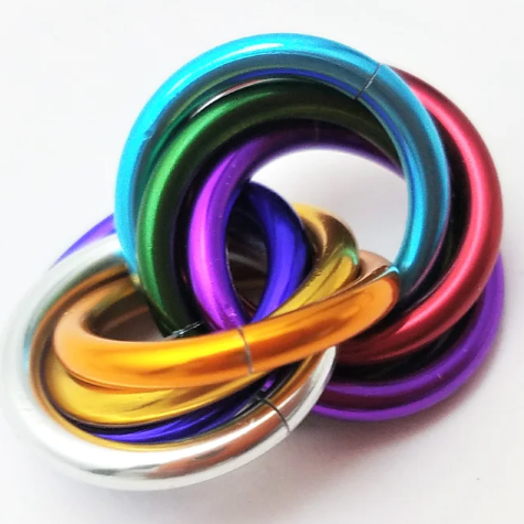 Möbii Multicolor Small, Half Fidget Ball: Quiet Fidget