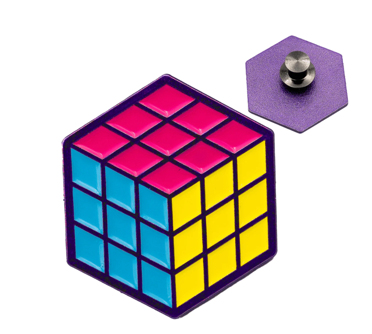 80's Magic Puzzle Cube Soft Enamel Pin